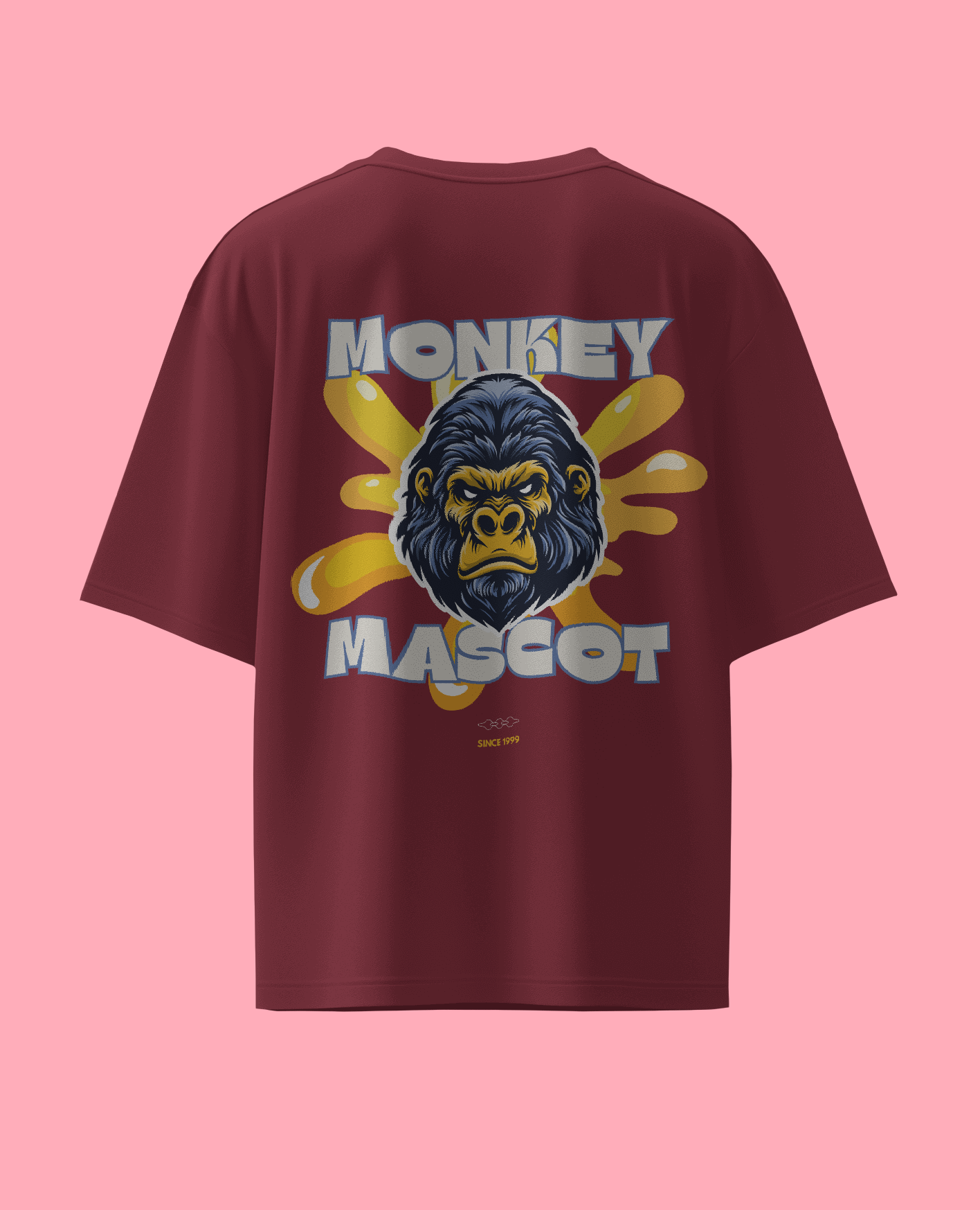 Monkey Mascot Premium Unisex Oversized T-Shirt