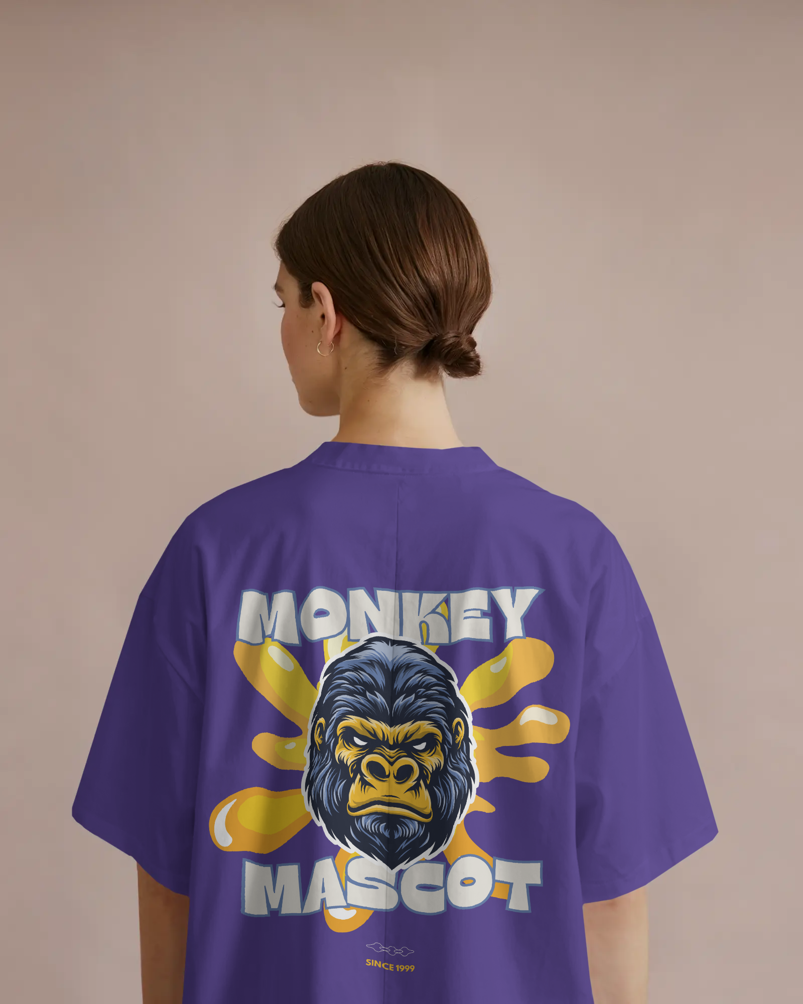 Monkey Mascot Premium Unisex Oversized T-Shirt