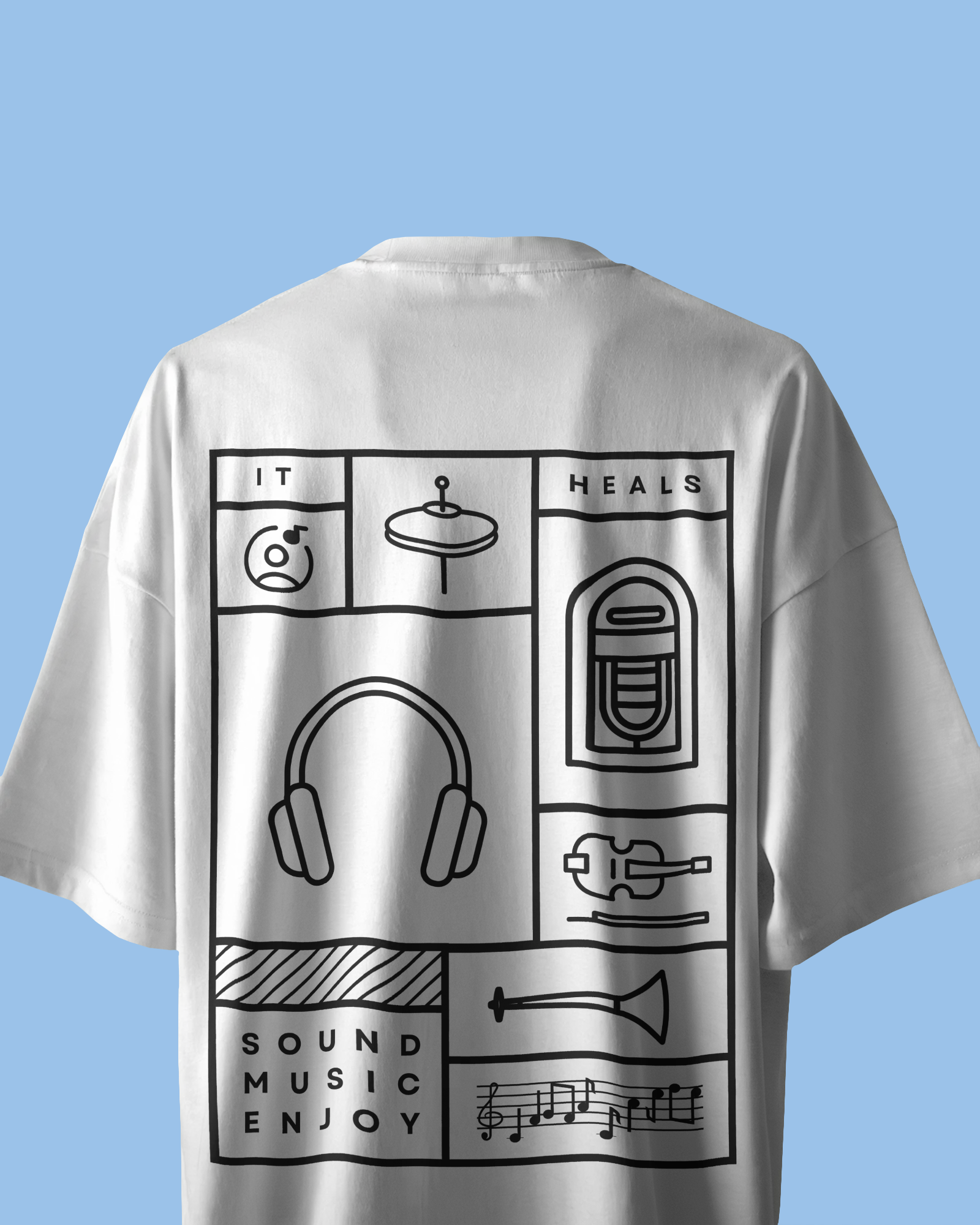 Sound Music Enjoy Premium French Terry Oversized T-Shirt