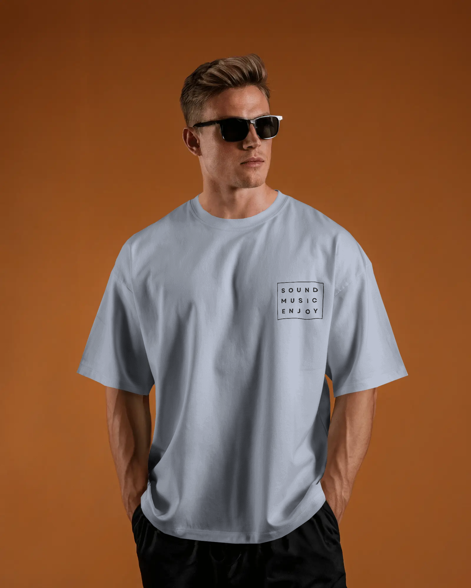 Sound Music Enjoy Premium French Terry Oversized T-Shirt