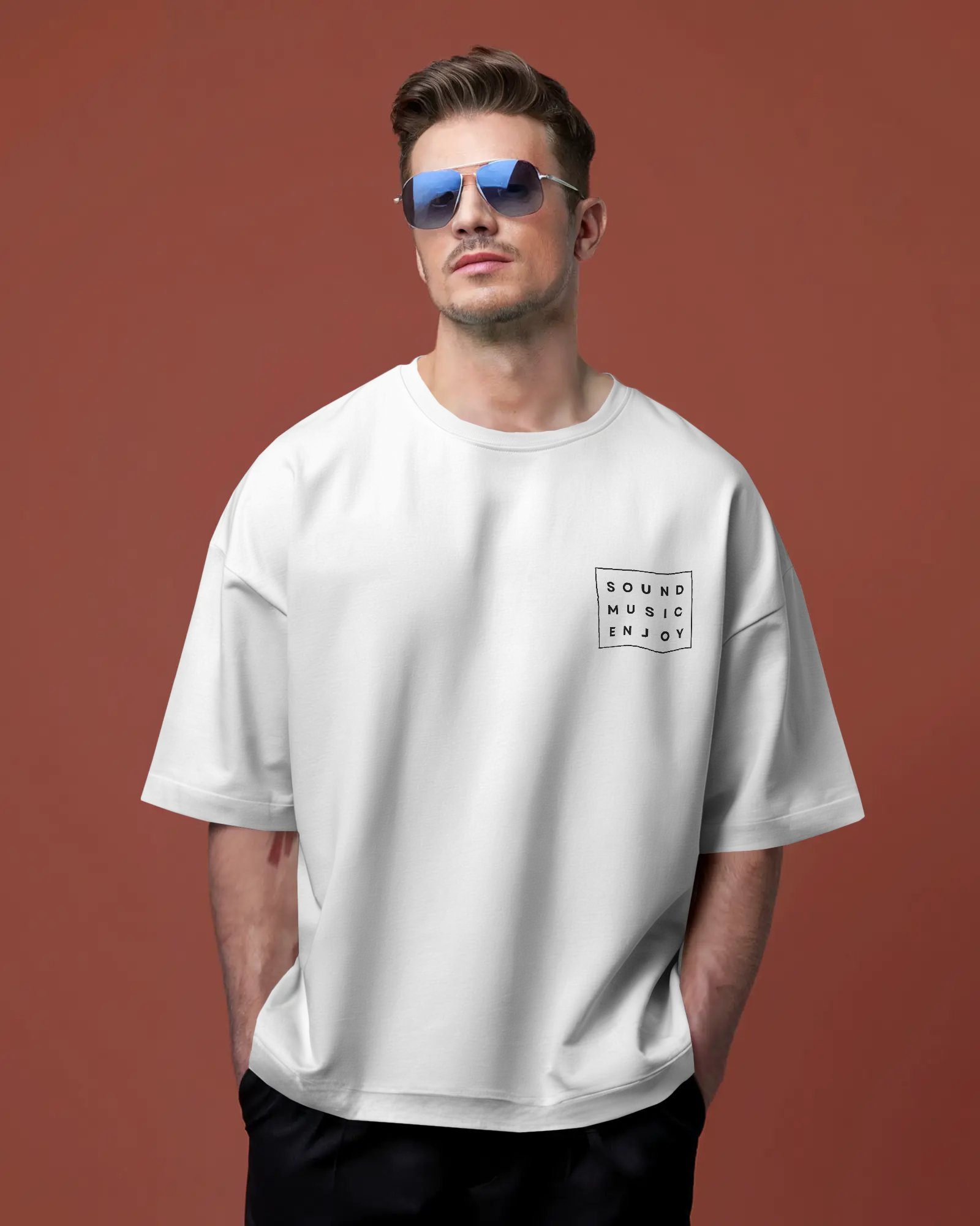 Sound Music Enjoy Premium French Terry Oversized T-Shirt