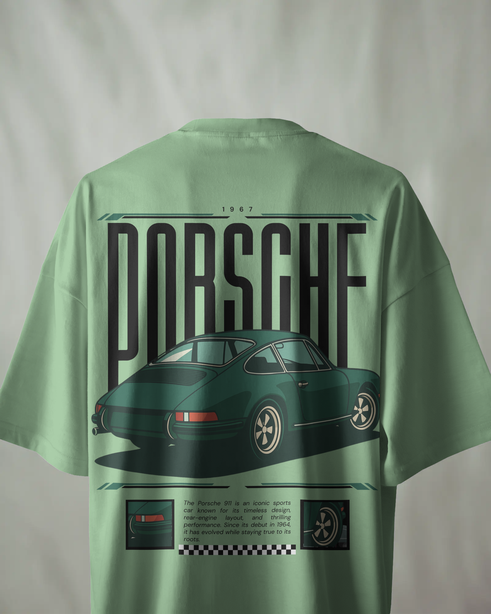Porsche 911 Premium Unisex French Terry Oversized Tee
