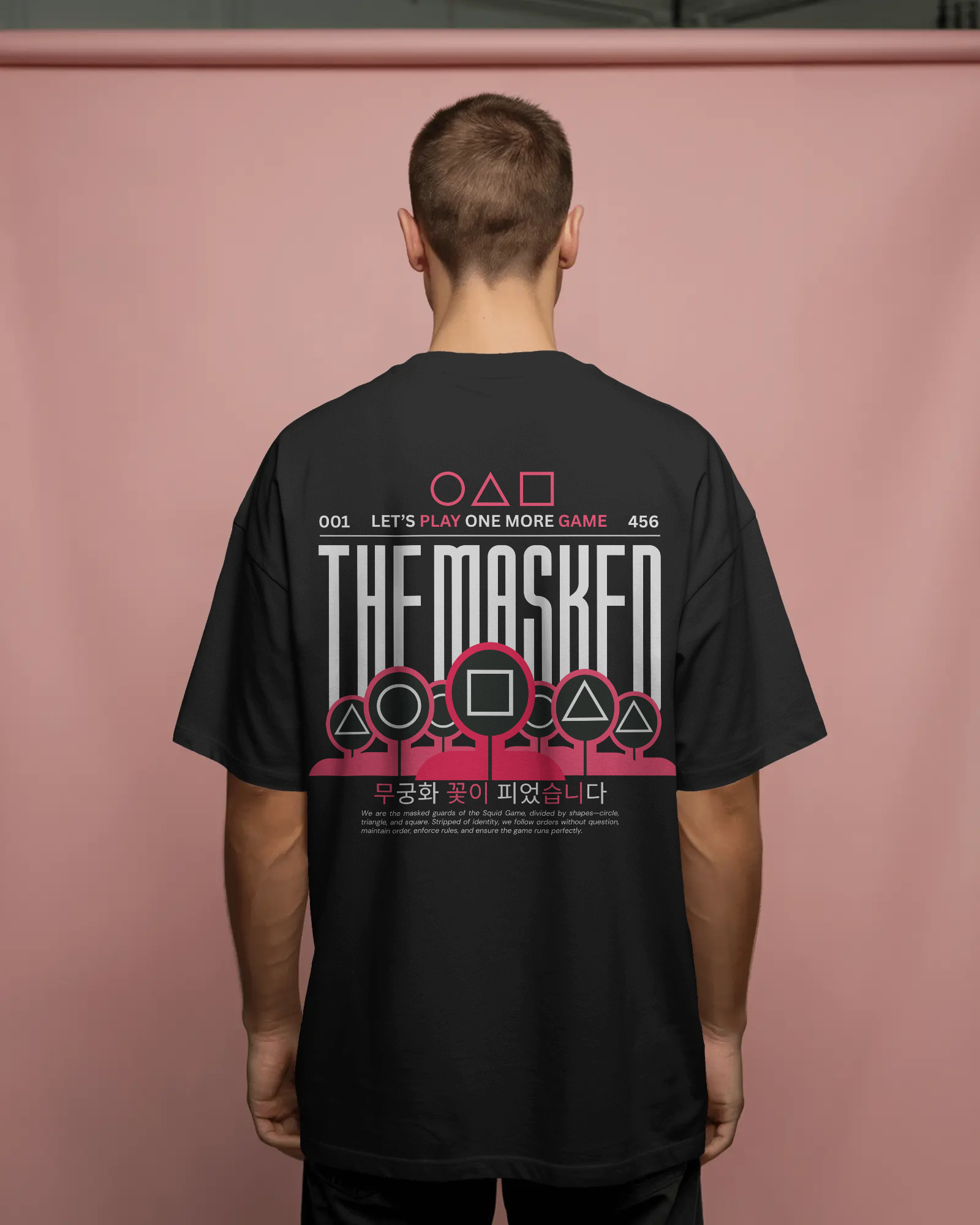 The Masked Squid Game Inspired Unisex Premium Oversized French Terry T-Shirt