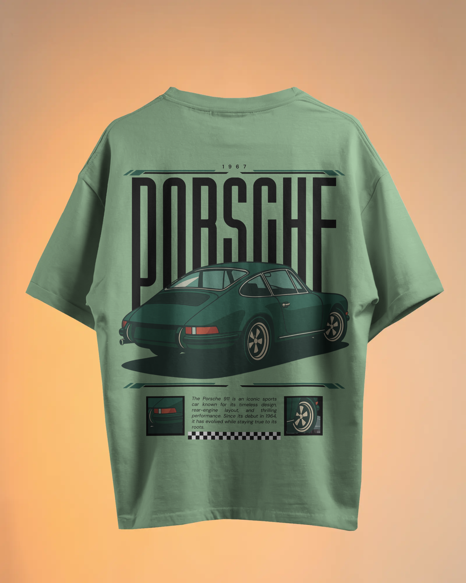 Porsche 911 Premium Unisex French Terry Oversized Tee