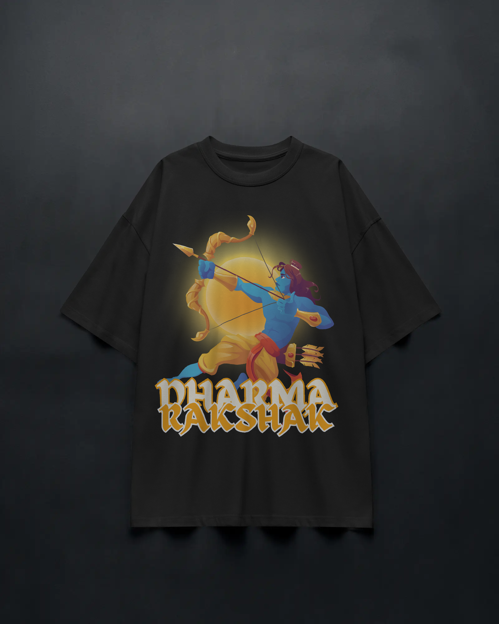 Dharma Rakshak Premium Oversized T-Shirt Black