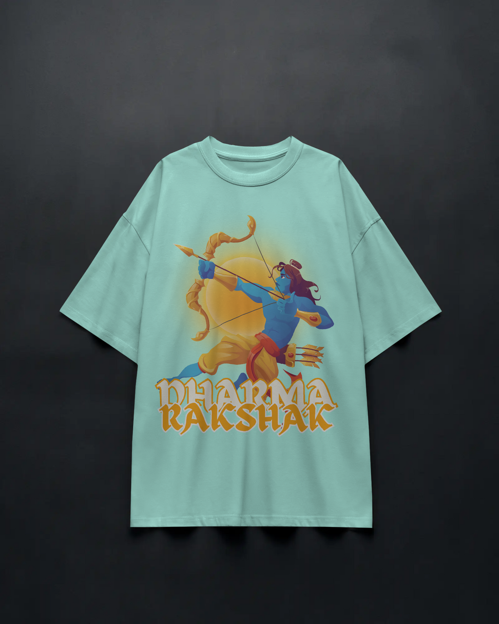 Dharma Rakshak Premium Oversized T-Shirt Mint