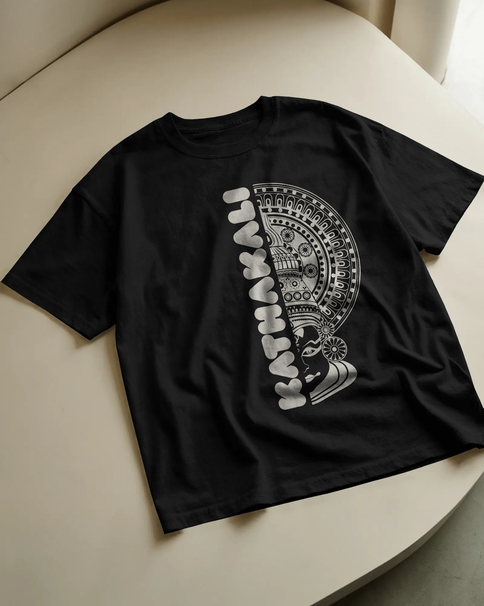 Kathakali Premium Unisex Oversized T-Shirt Black
