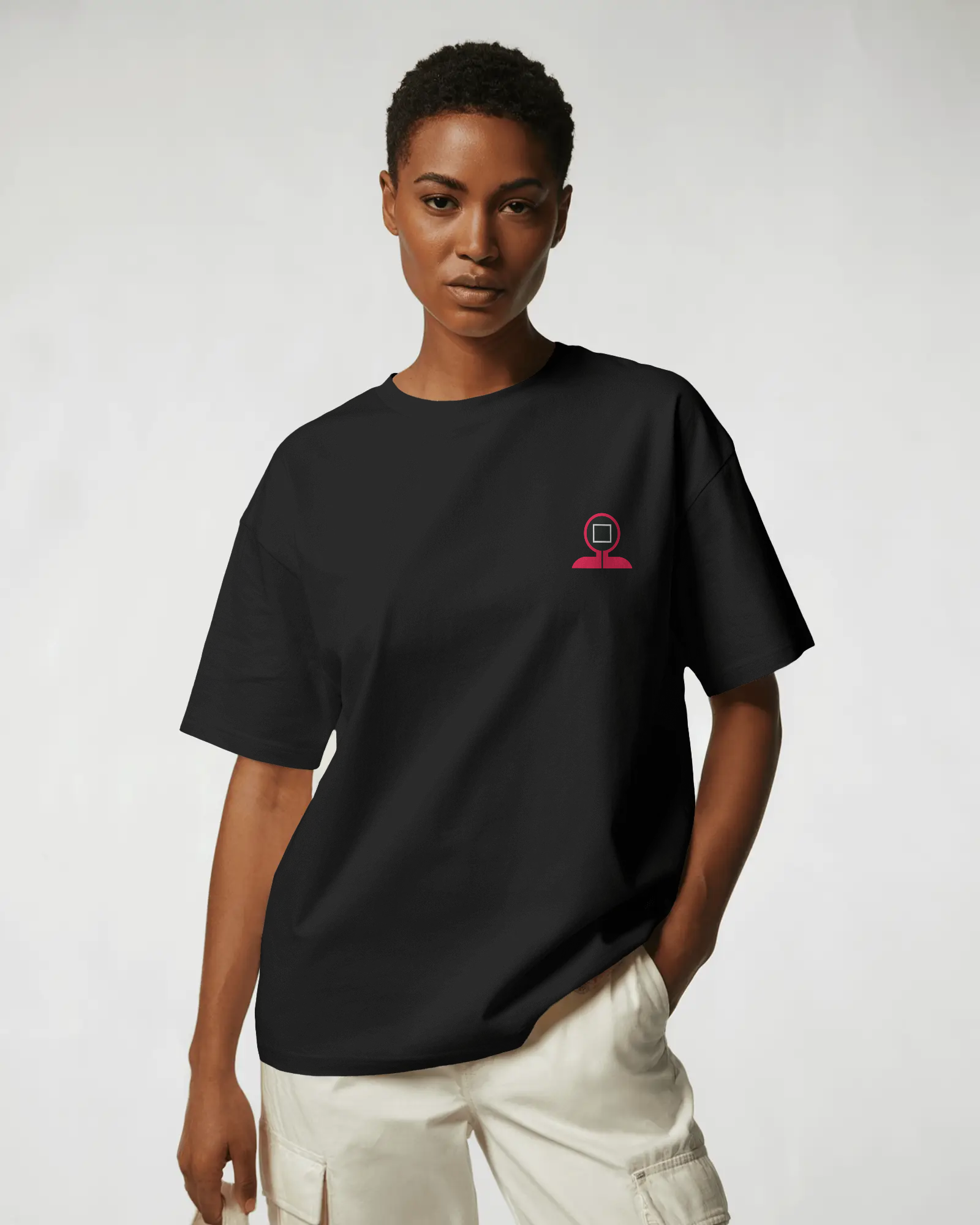 The Masked Squid Game Inspired Unisex Premium Oversized French Terry T-Shirt