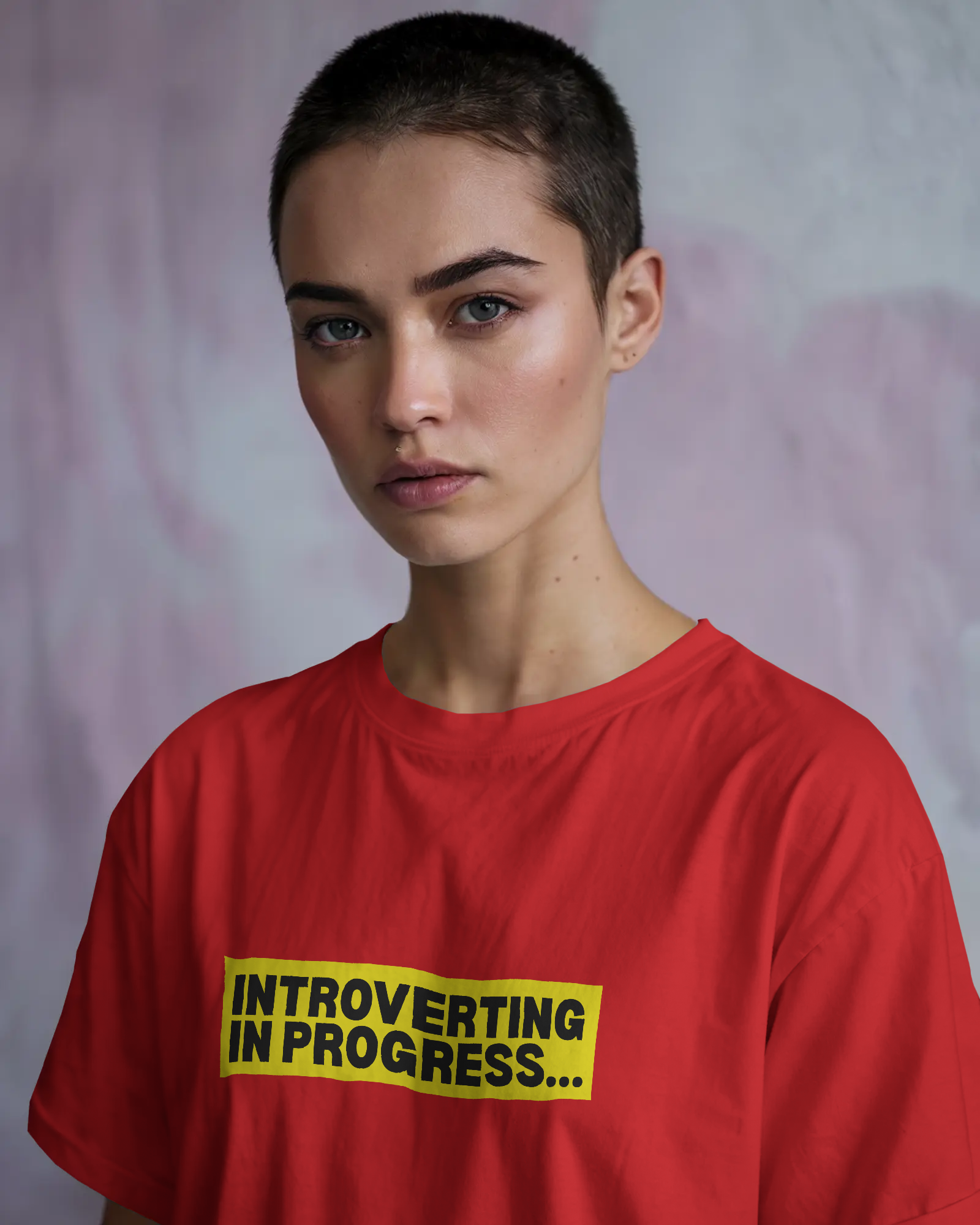 Introverting In Progress Unisex Classic Fit T-Shirt Red