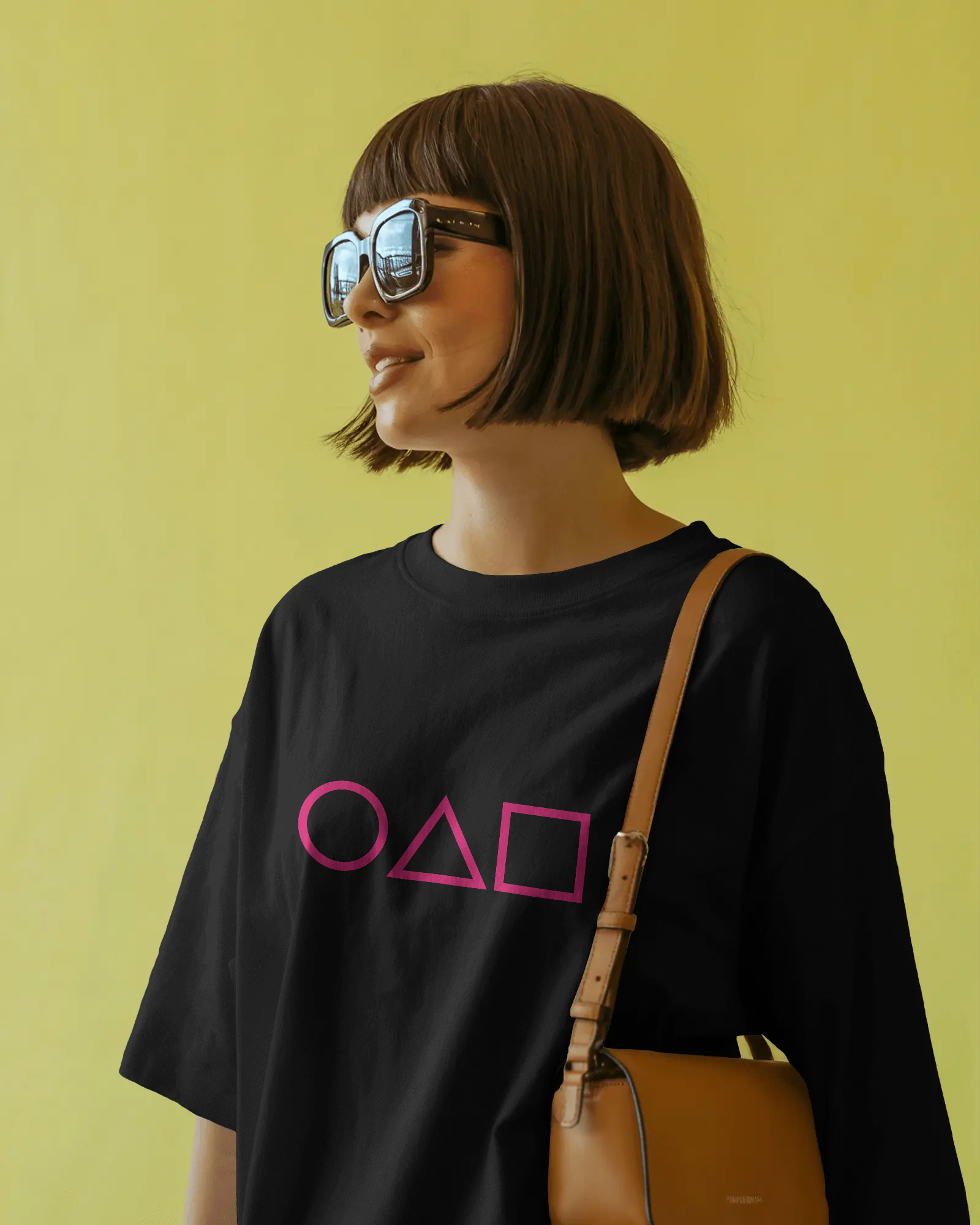 Squid Game Circle Triangle Square Premium Unisex Oversized T-Shirt