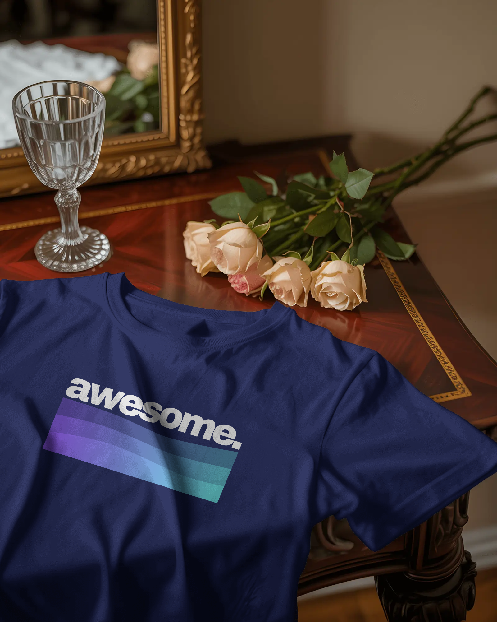 Awesome. Unisex Classic Fit T-Shirt Royal Blue