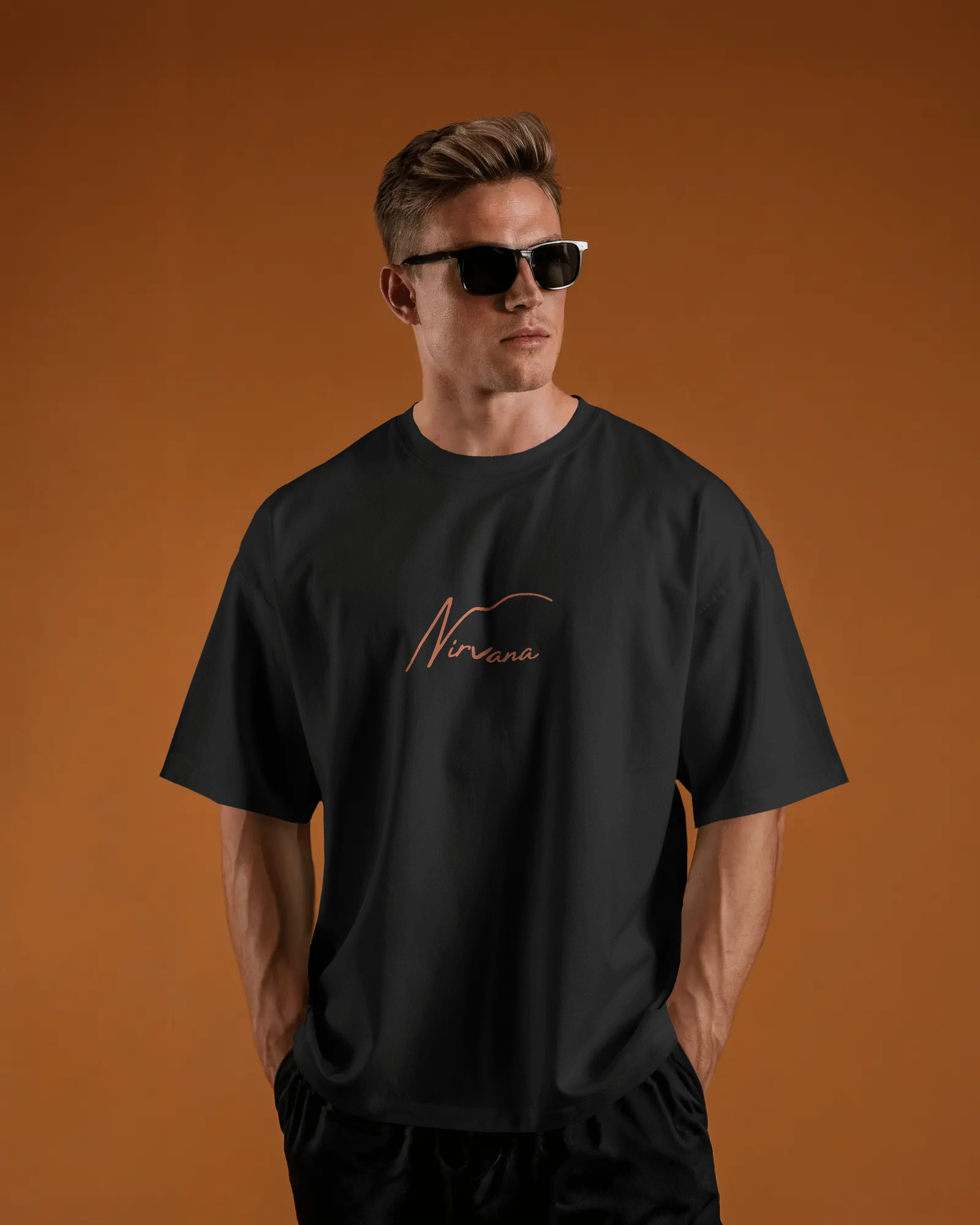 Nirvana Tree of Life Edition Premium Unisex Terry Oversized T-Shirt Black