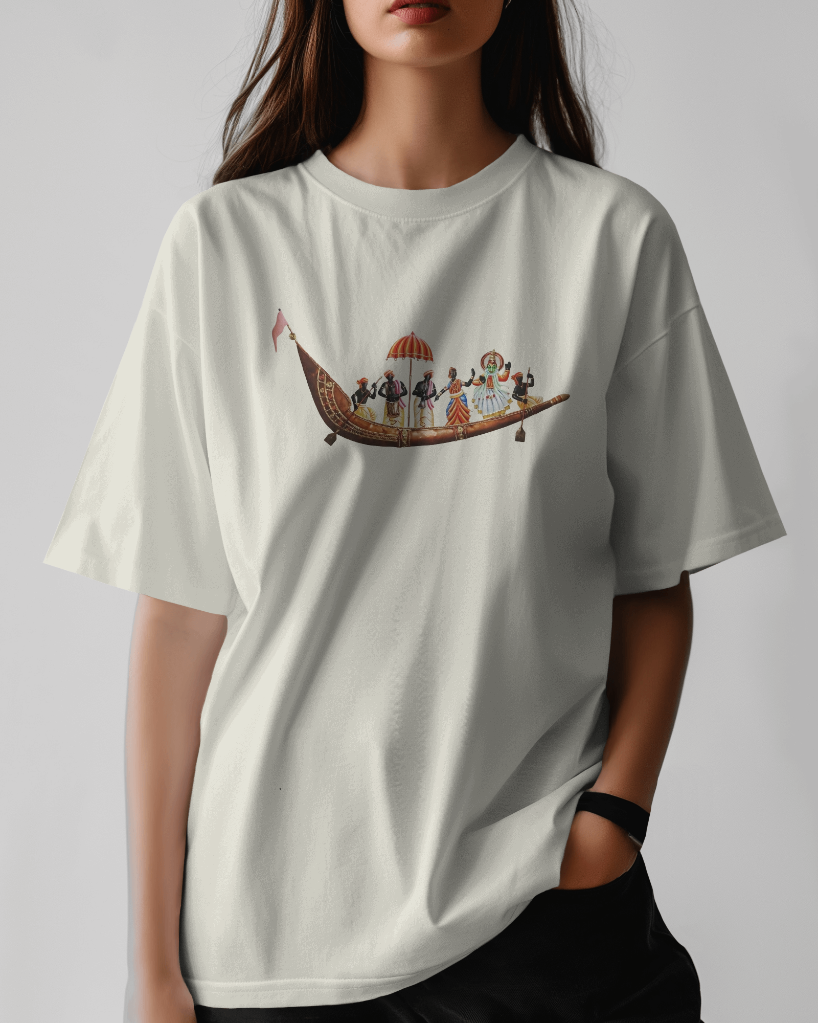 Vallam Kali Premium Unisex Oversized T-Shirt Off-White