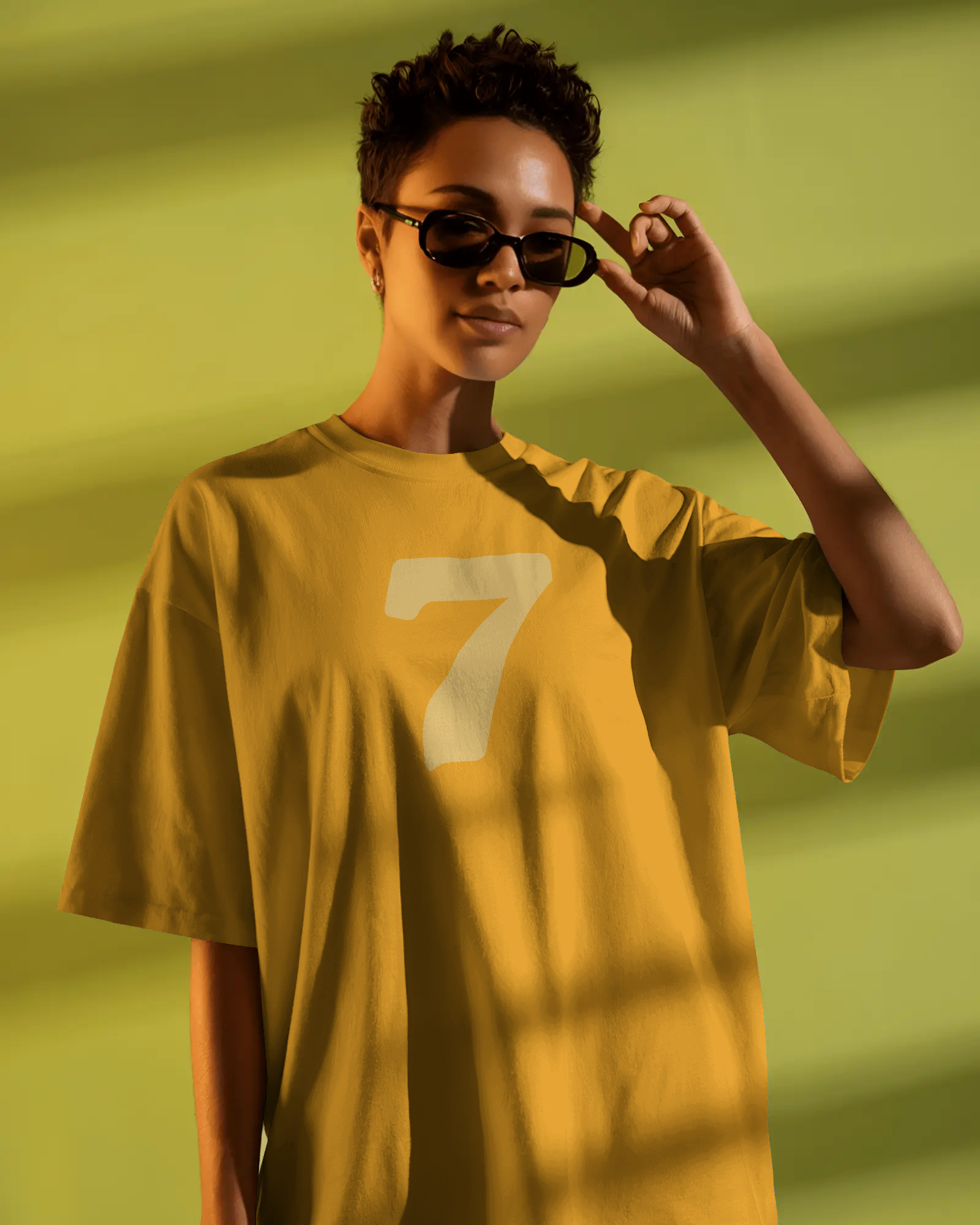Dunkraff7 Unisex Premium Oversized T-Shirt Golden Yellow