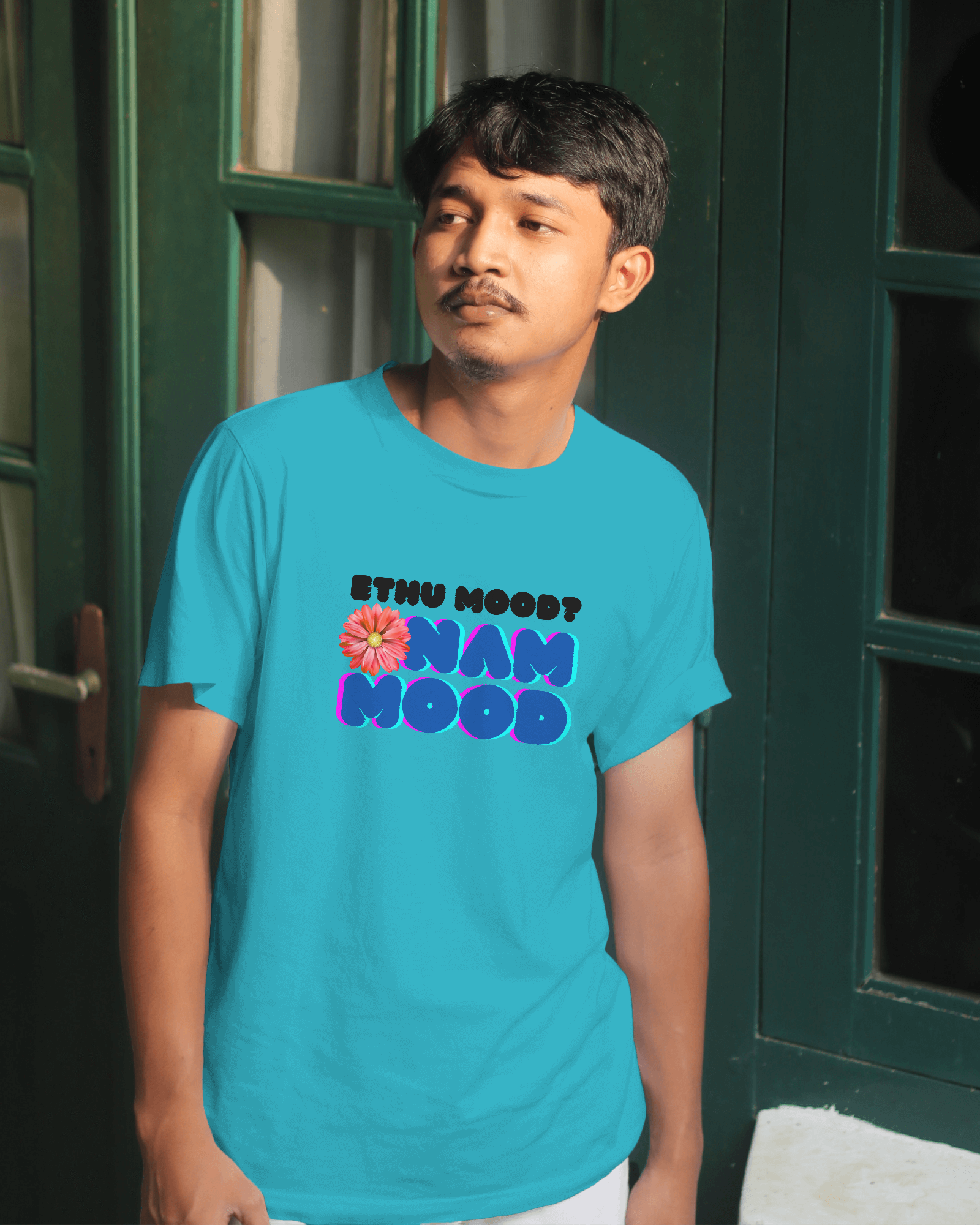 Onam Mood Unisex Classic Fit T-Shirt Sky Blue