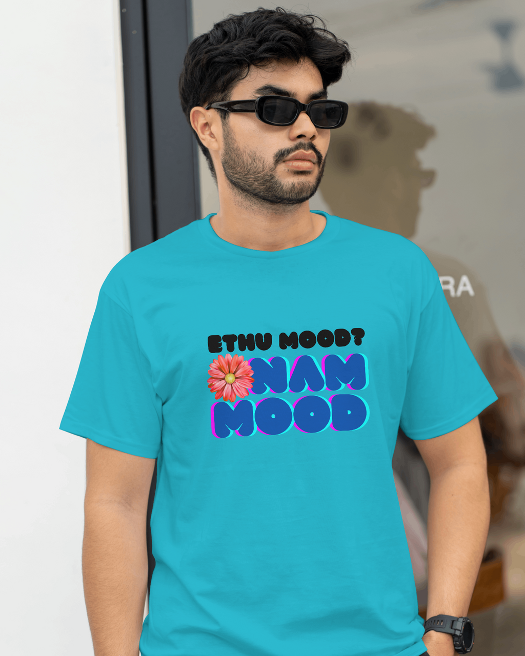 Onam Mood Unisex Classic Fit T-Shirt Sky Blue