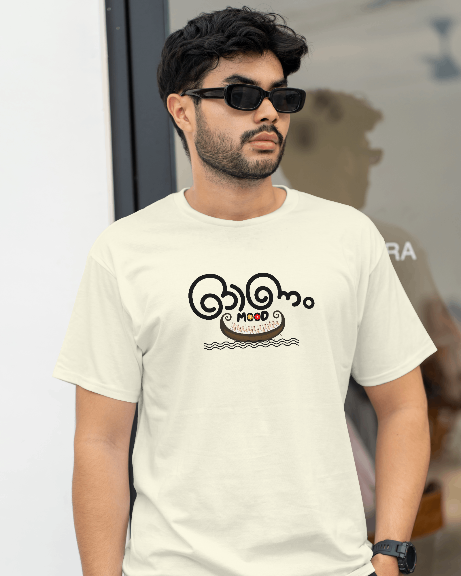 Onam Mood Unisex Classic Fit T-Shirt Off White