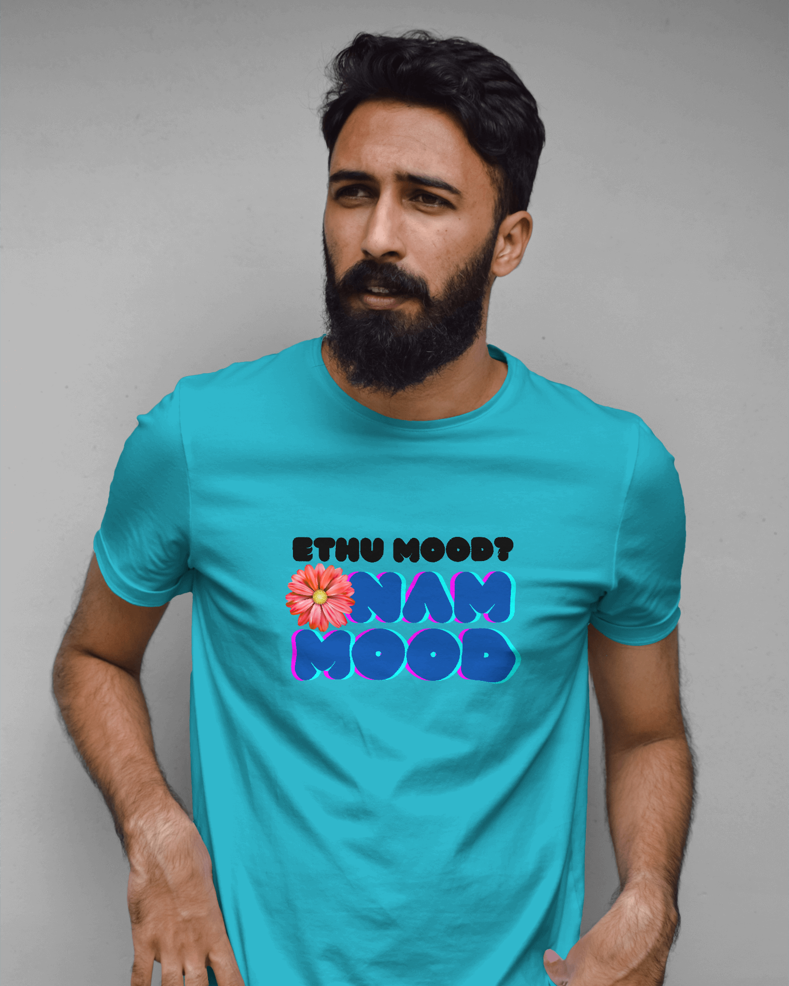 Onam Mood Unisex Classic Fit T-Shirt Sky Blue