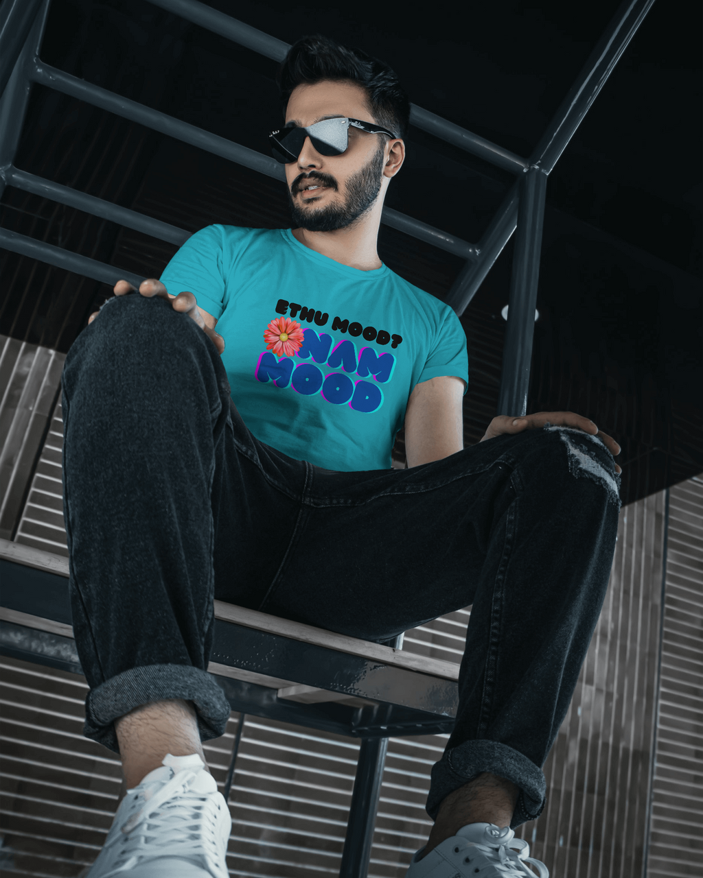 Onam Mood Unisex Classic Fit T-Shirt Sky Blue