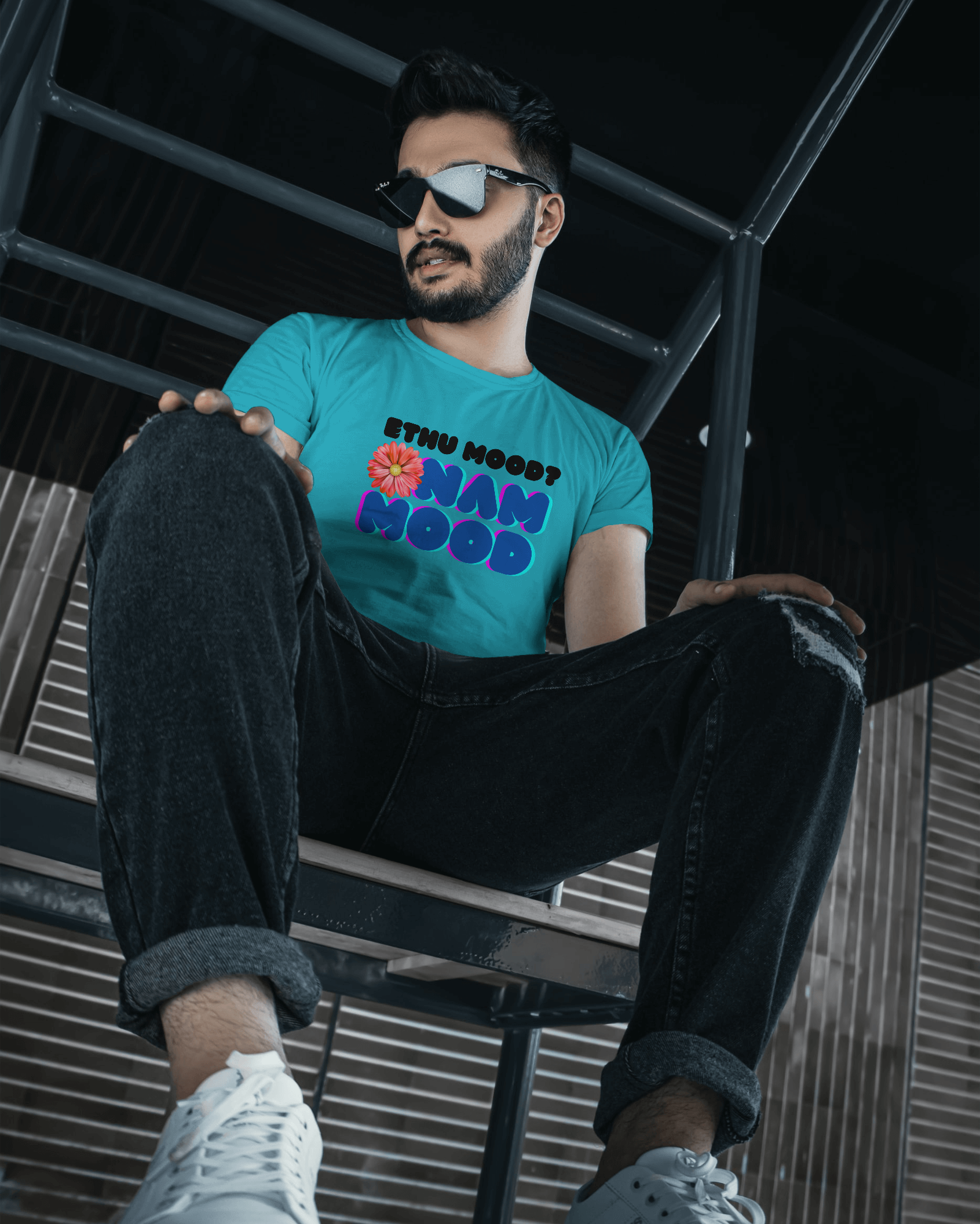 Onam Mood Unisex Classic Fit T-Shirt Sky Blue