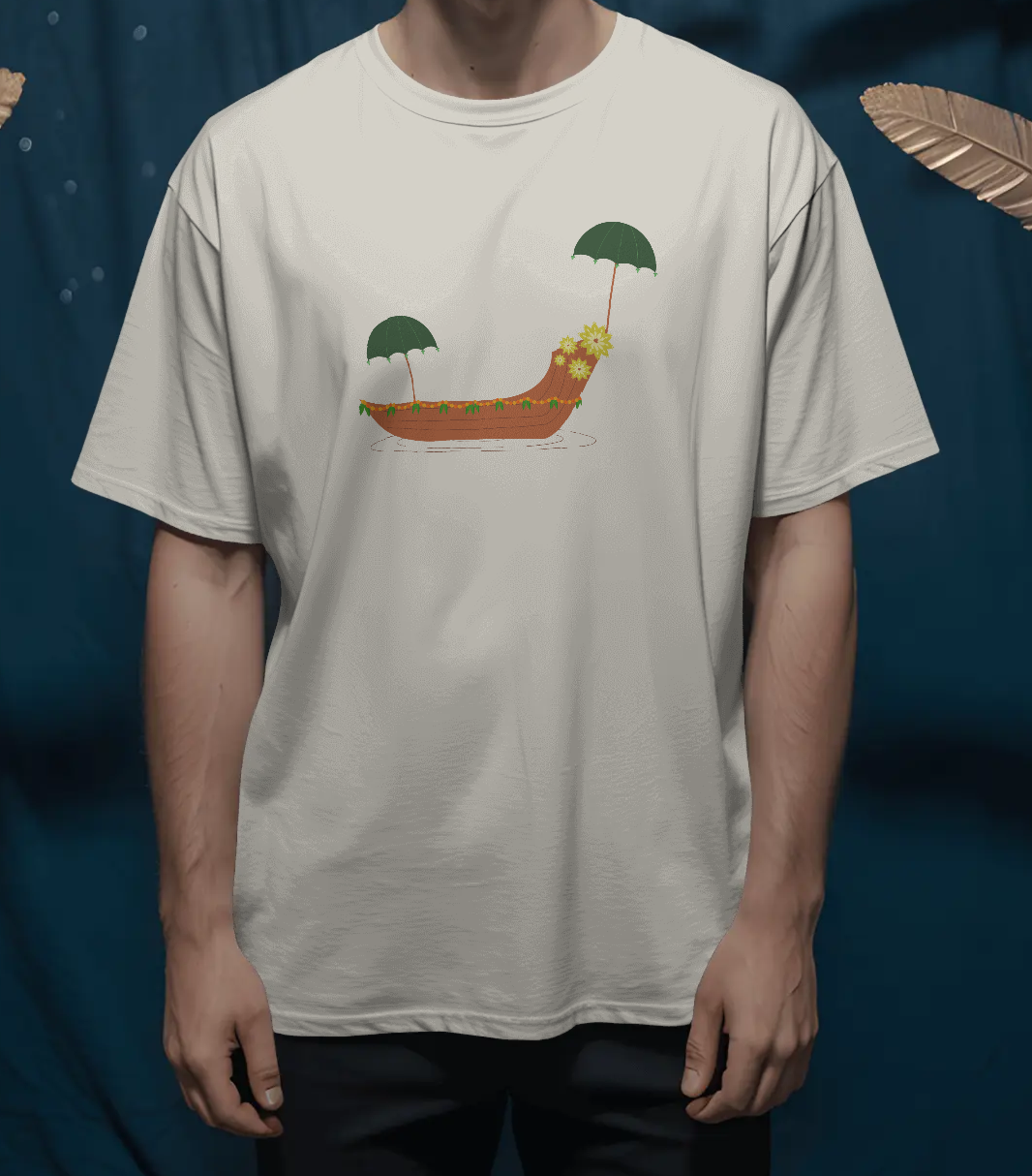 Vallam Kali Onam Celebration Unisex Classic Fit T-Shirt Off-White