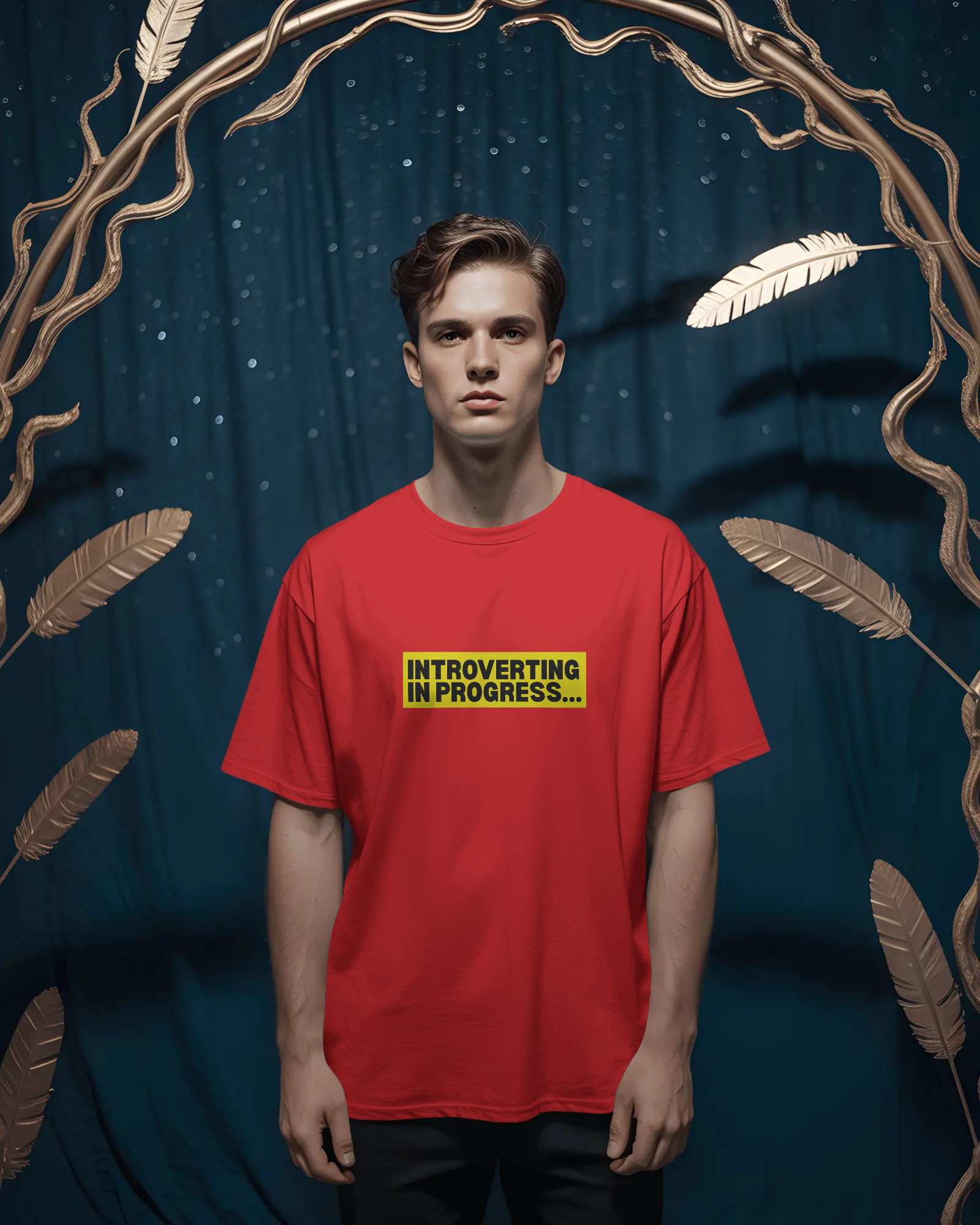 Introverting In Progress Unisex Classic Fit T-Shirt Red