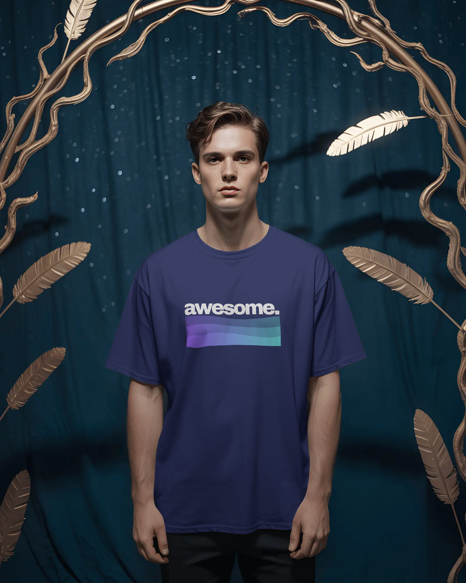 Awesome. Unisex Classic Fit T-Shirt Royal Blue