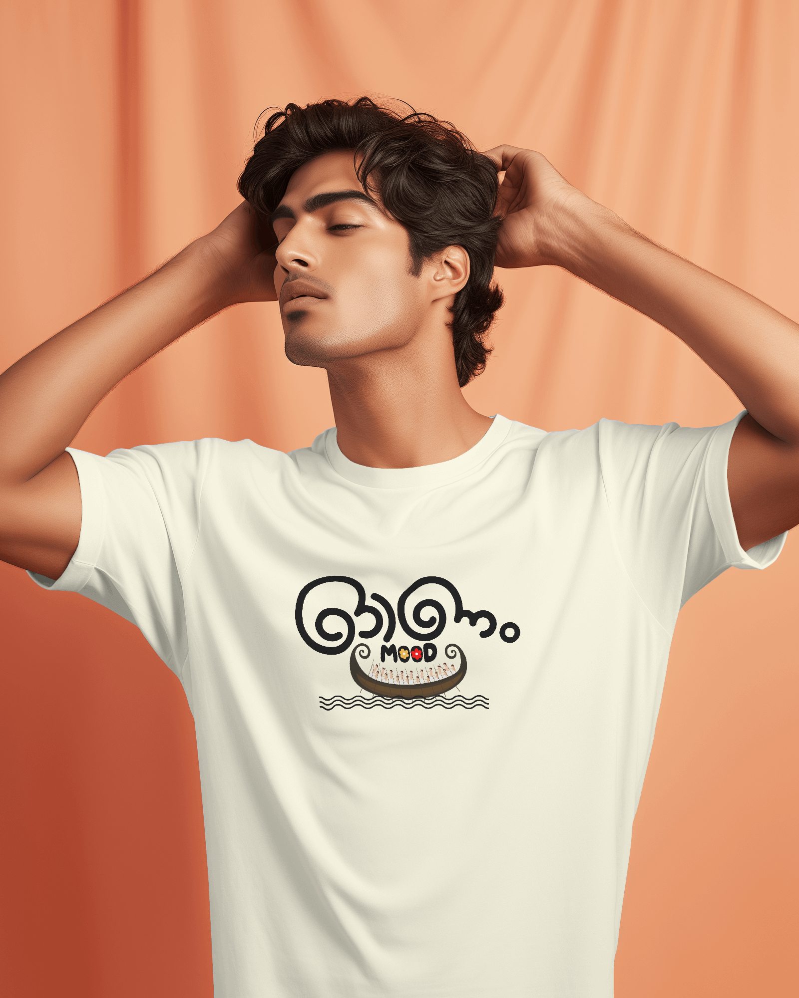 Onam Mood Unisex Classic Fit T-Shirt Off White