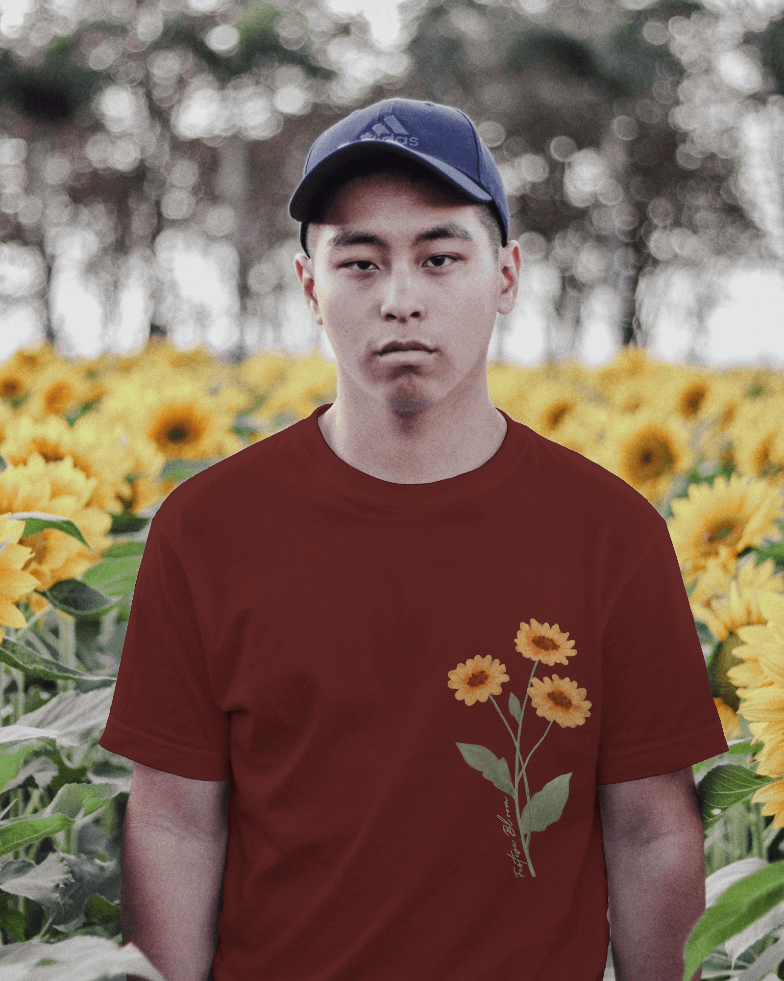 Festive Bloom Unisex Classic Fit T-Shirt Brick Red