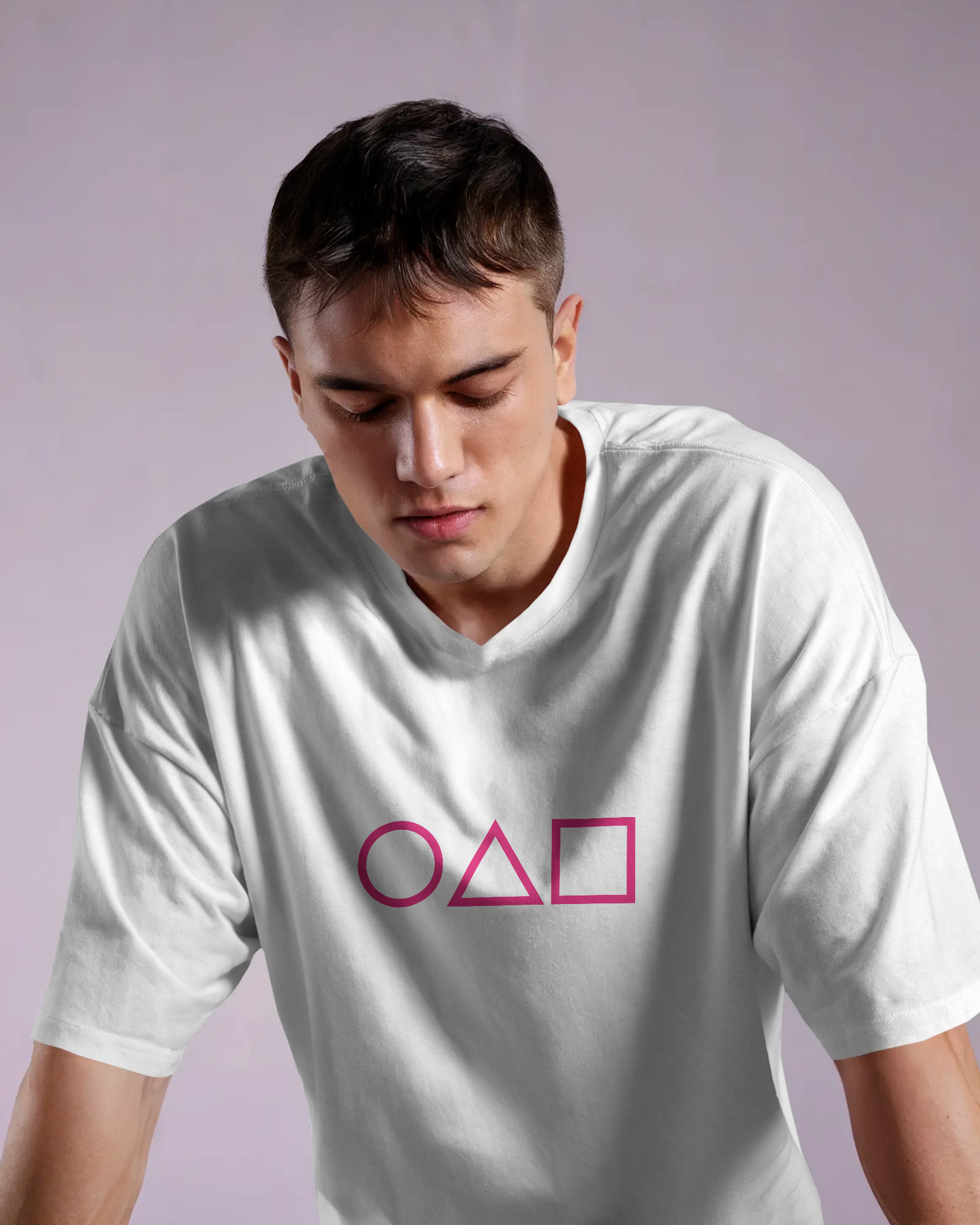 Squid Game Circle Triangle Square Premium Unisex Oversized T-Shirt