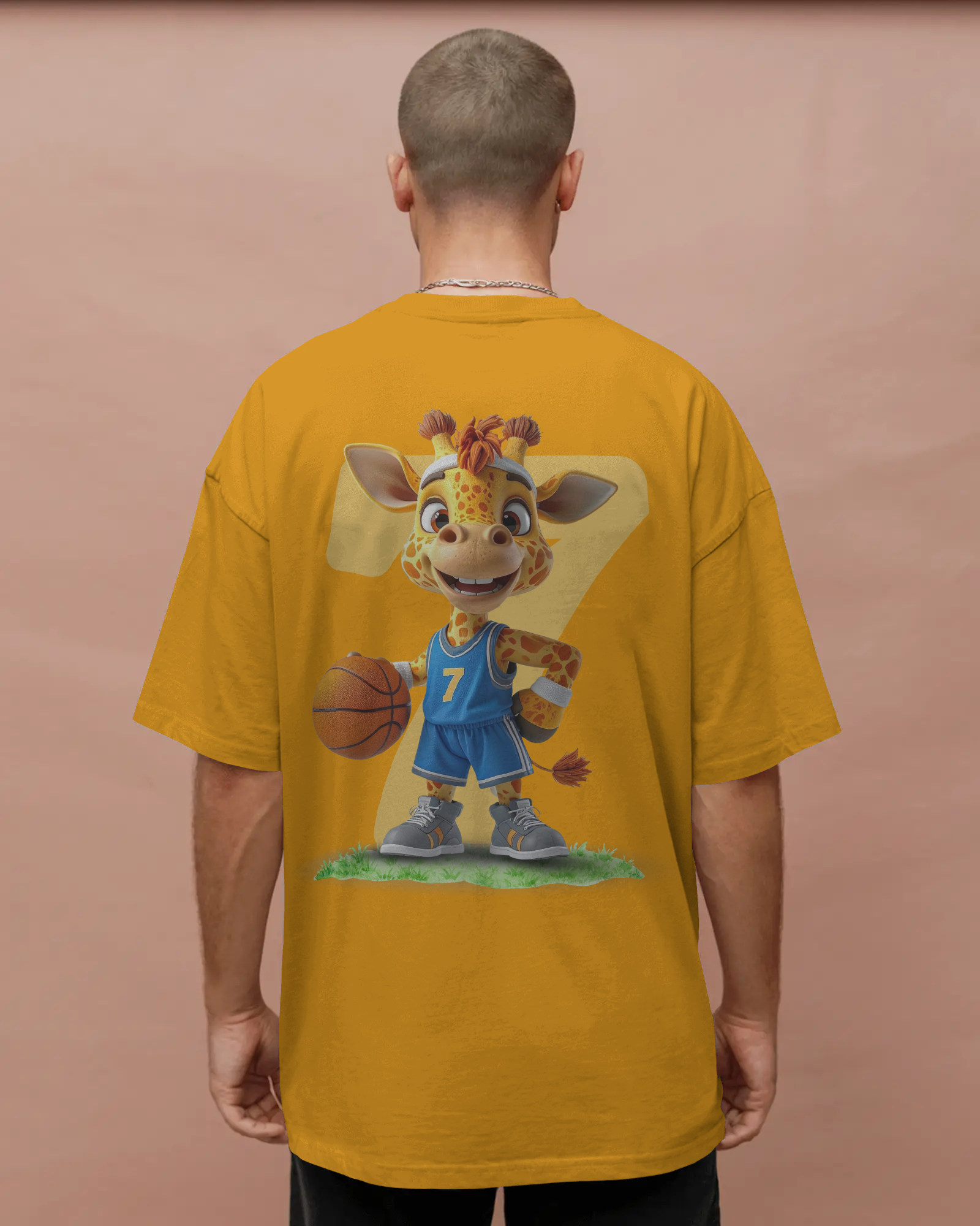 Dunkraff7 Unisex Premium Oversized T-Shirt Golden Yellow