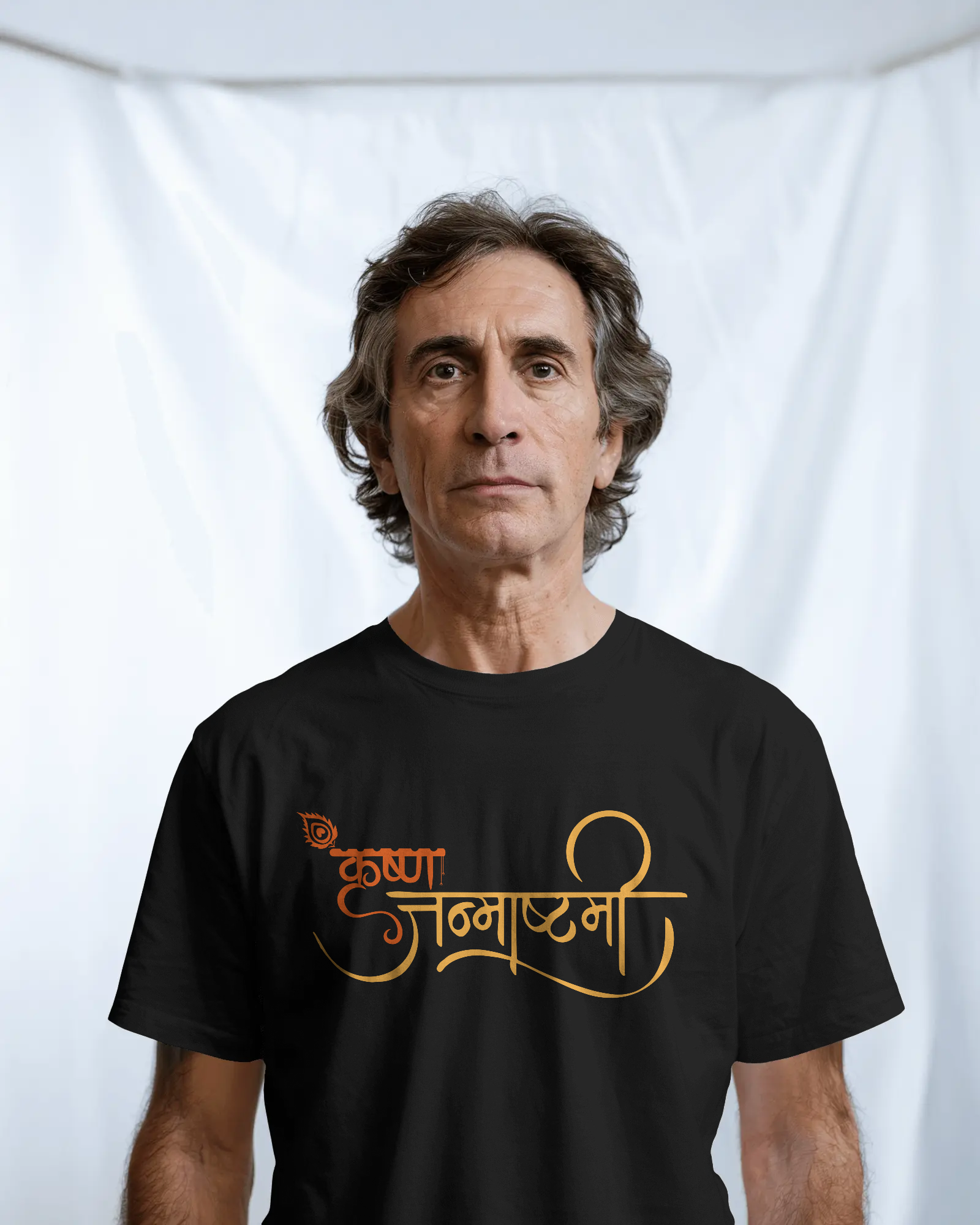 Krishna Janmashtami Unisex Classic Fit T-Shirt Black