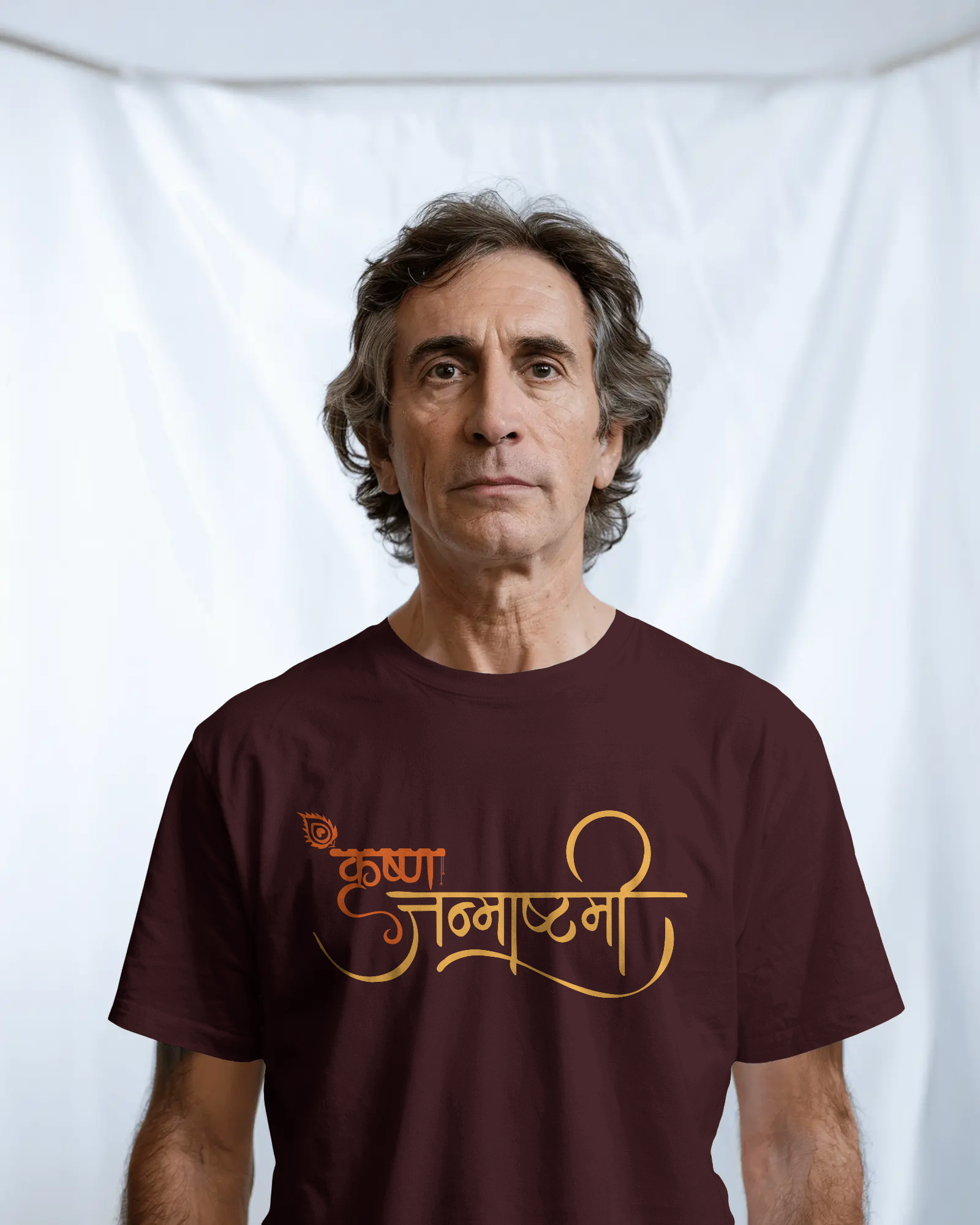 Krishna Janmashtami Unisex Classic Fit T-Shirt Maroon