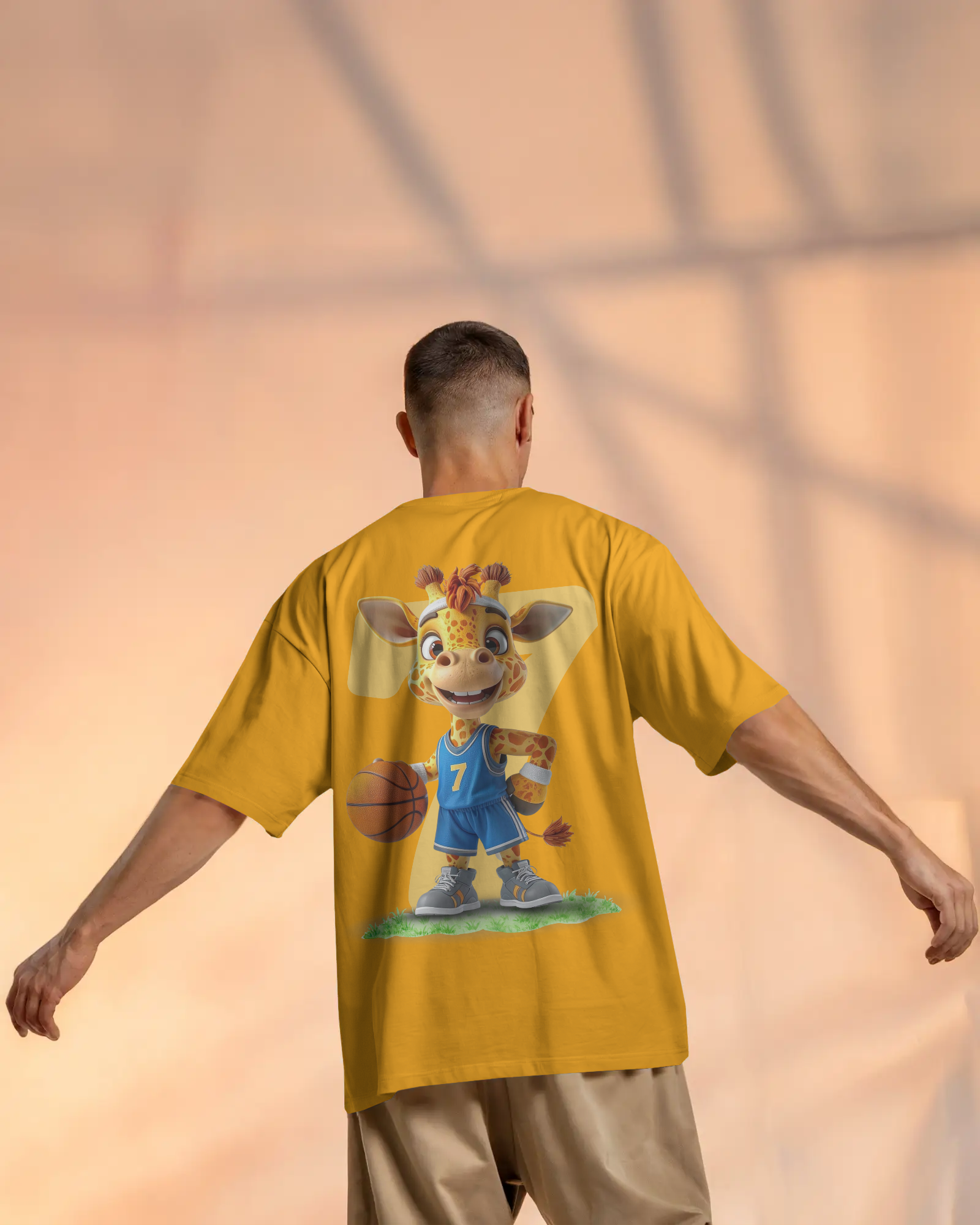 Dunkraff7 Unisex Premium Oversized T-Shirt Golden Yellow