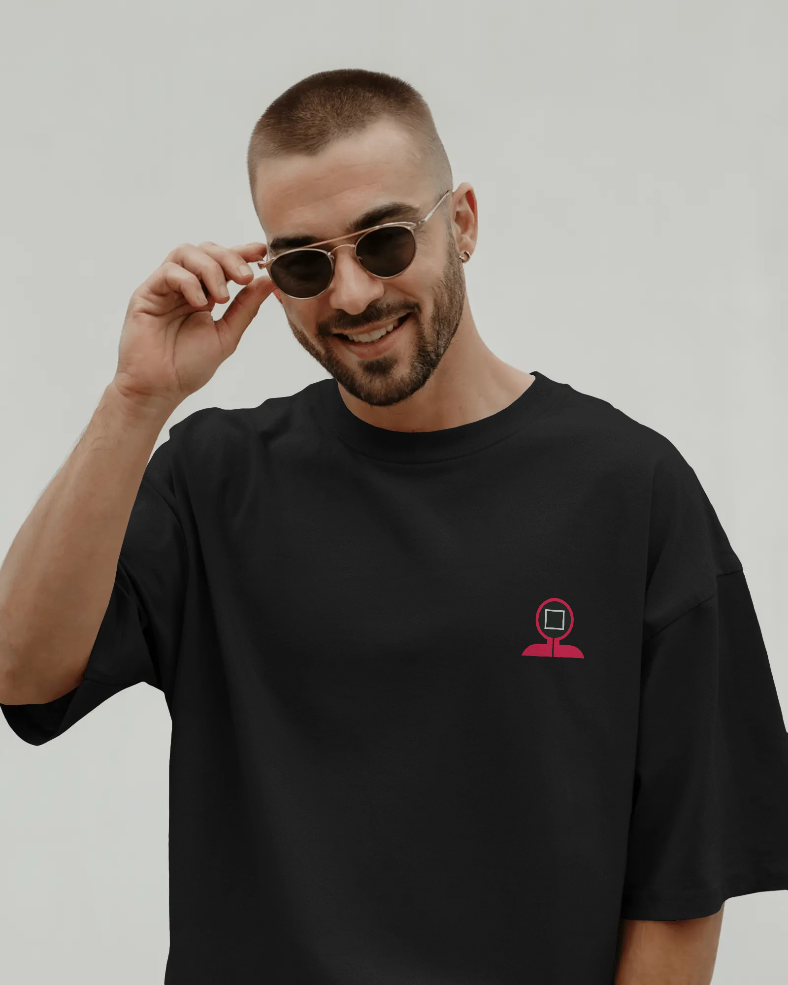 The Masked Squid Game Inspired Unisex Premium Oversized French Terry T-Shirt