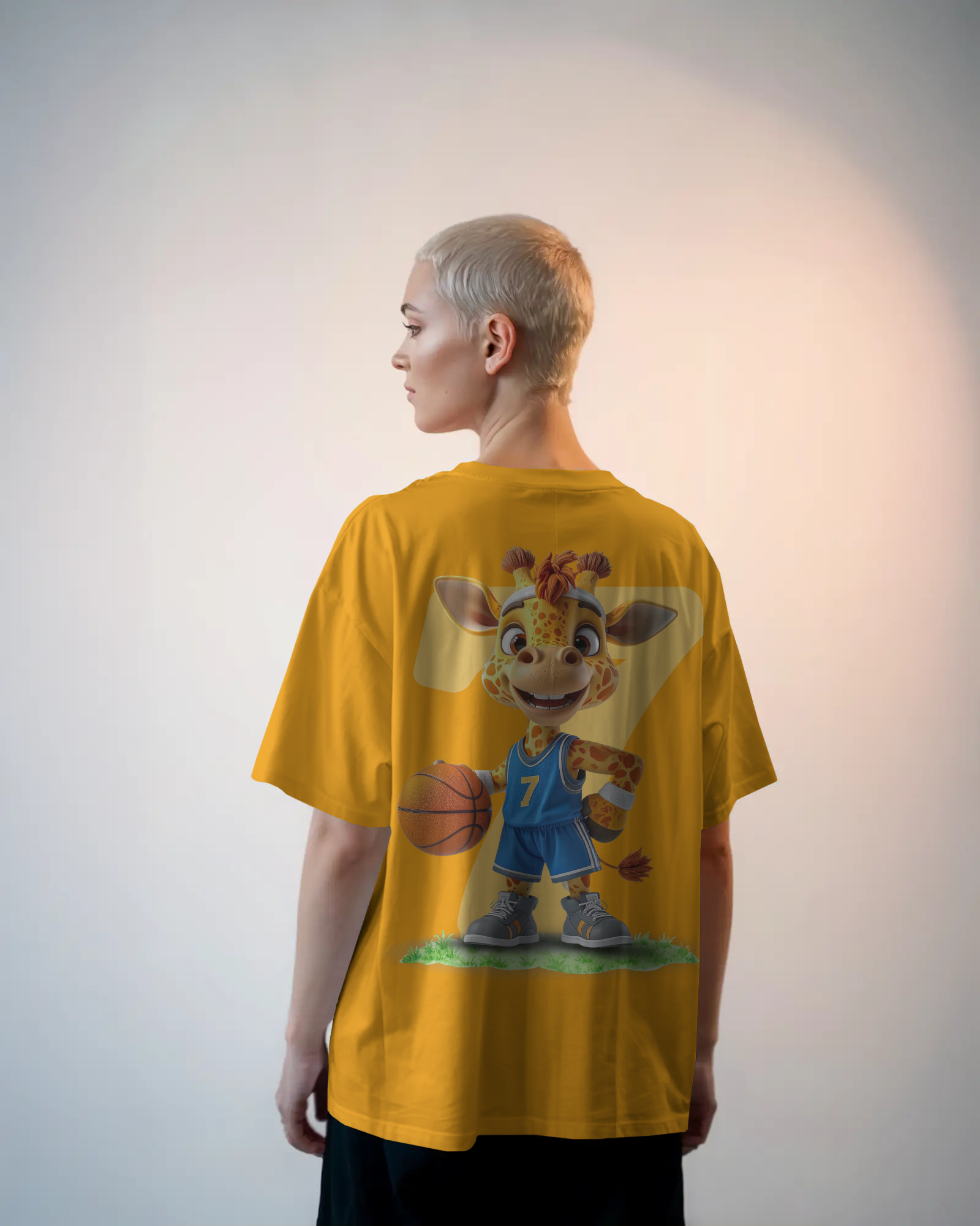 Dunkraff7 Unisex Premium Oversized T-Shirt Golden Yellow