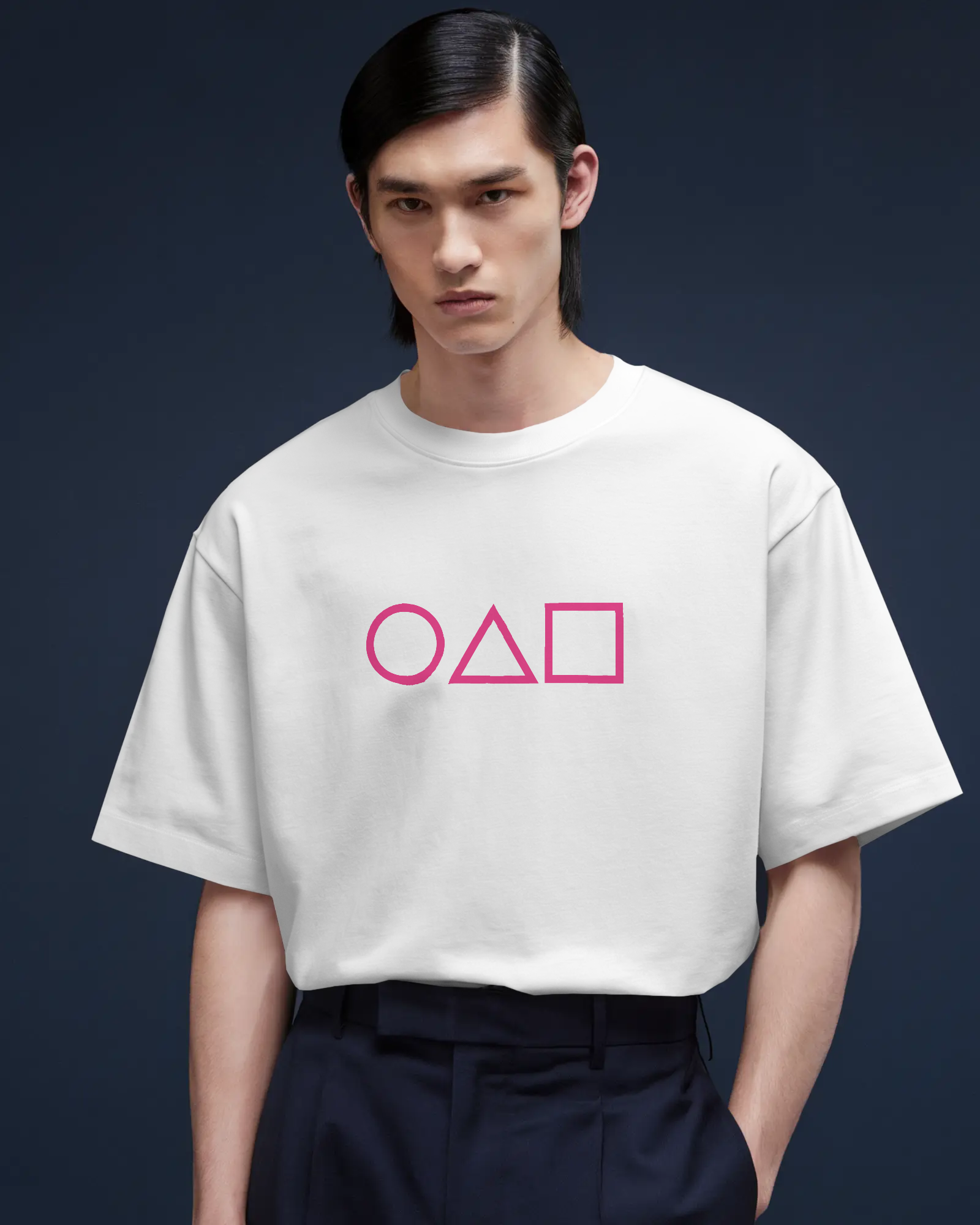Squid Game Circle Triangle Square Premium Unisex Oversized T-Shirt