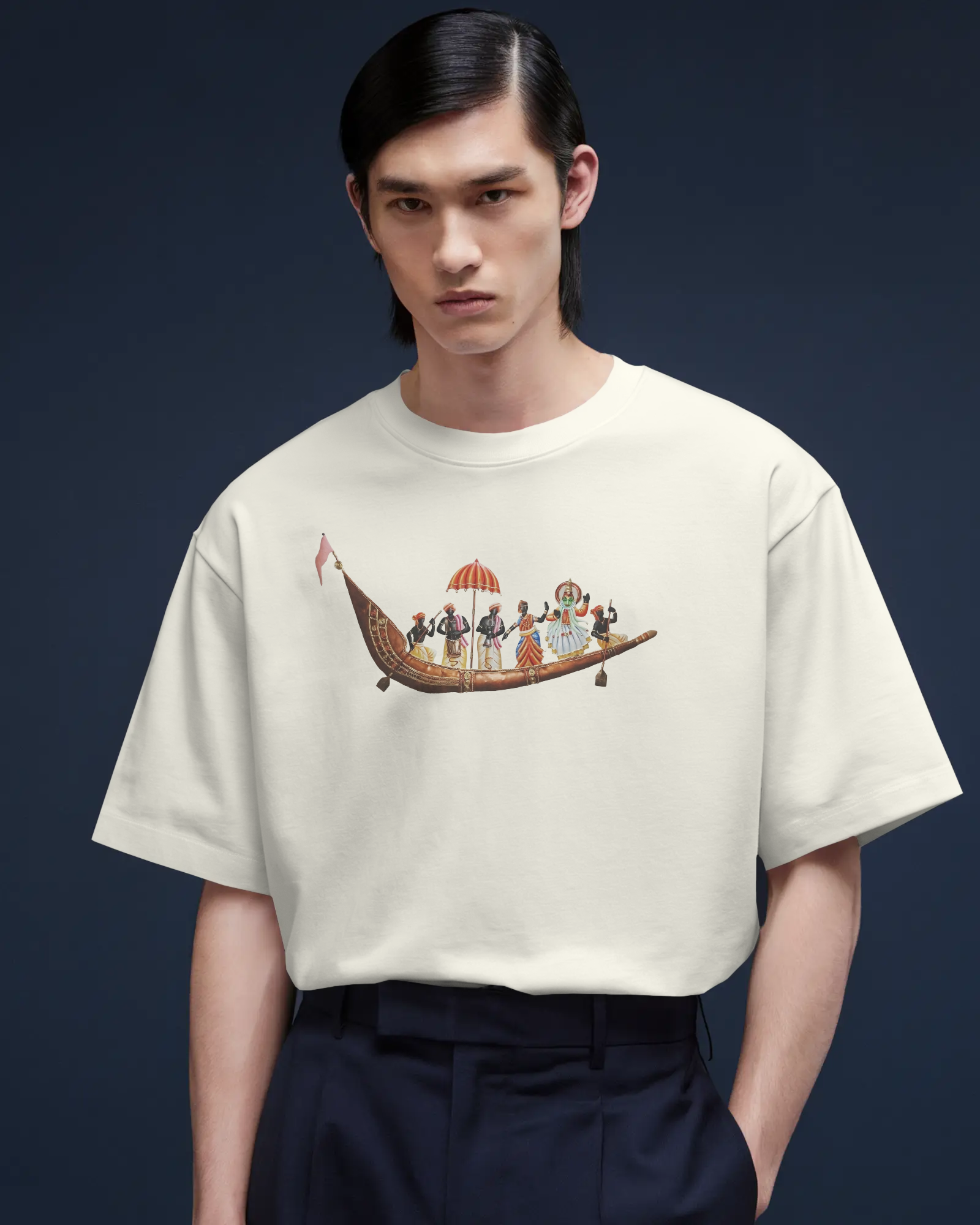 Vallam Kali Premium Unisex Oversized T-Shirt Off-White