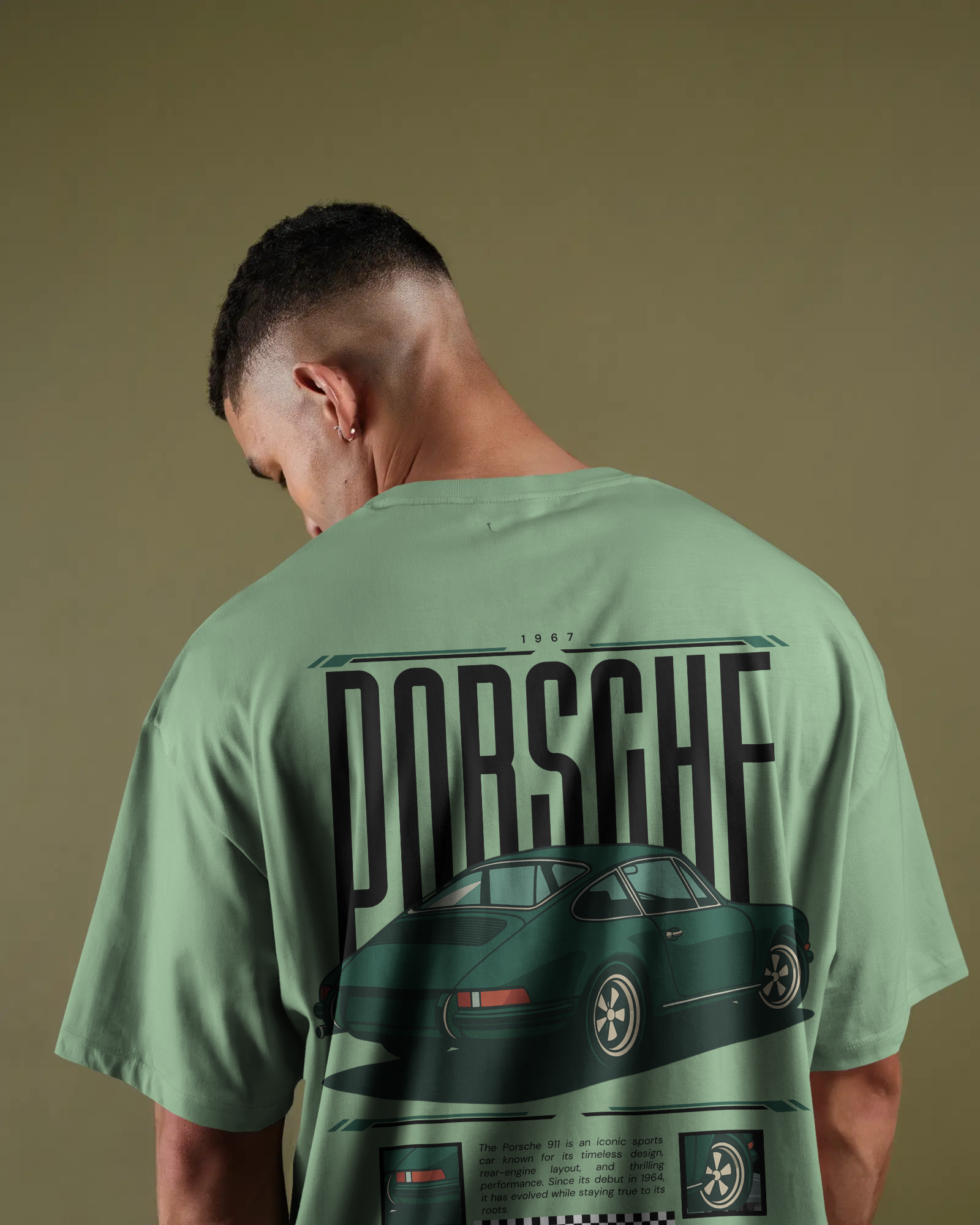 Porsche 911 Premium Unisex French Terry Oversized Tee