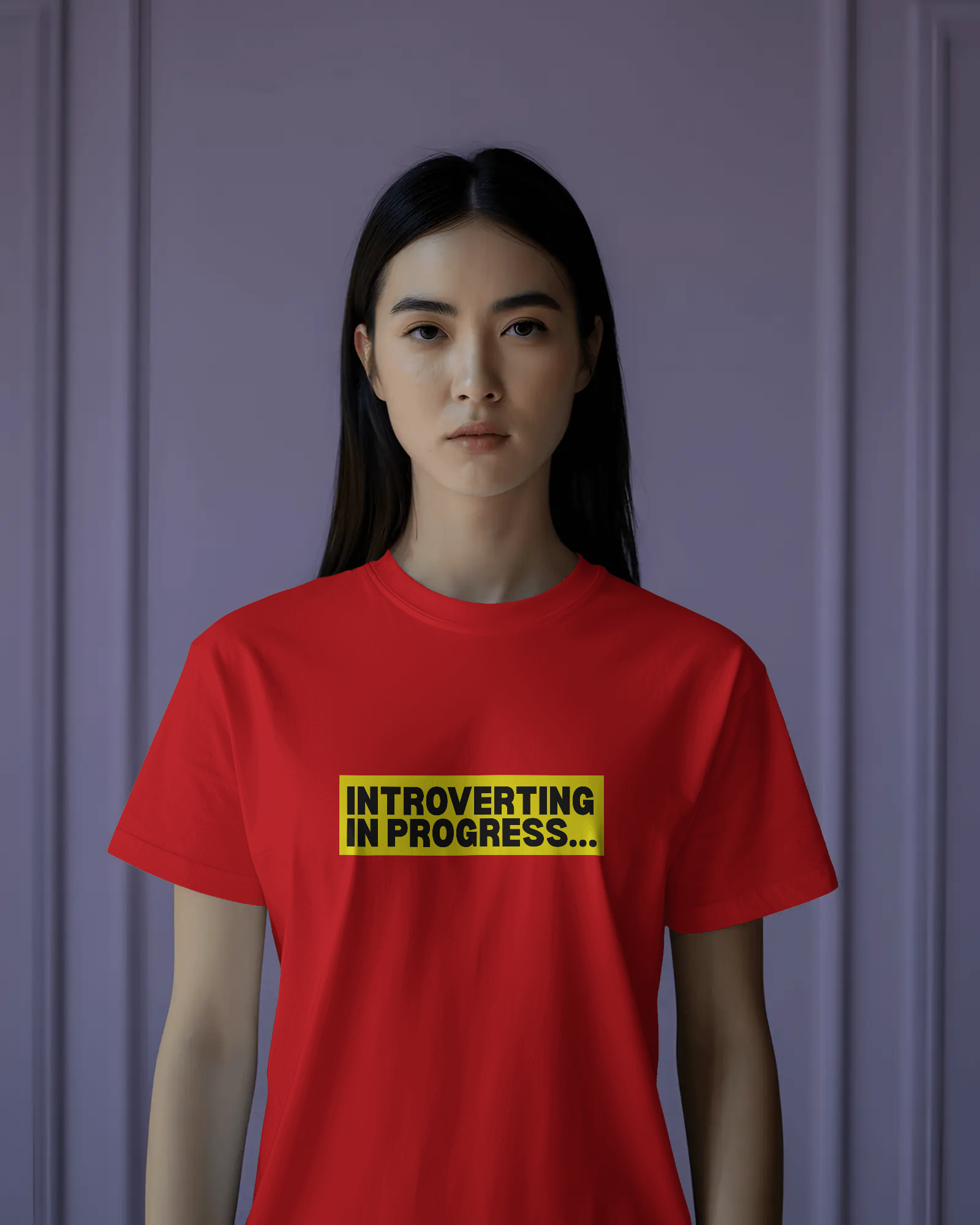 Introverting In Progress Unisex Classic Fit T-Shirt Red