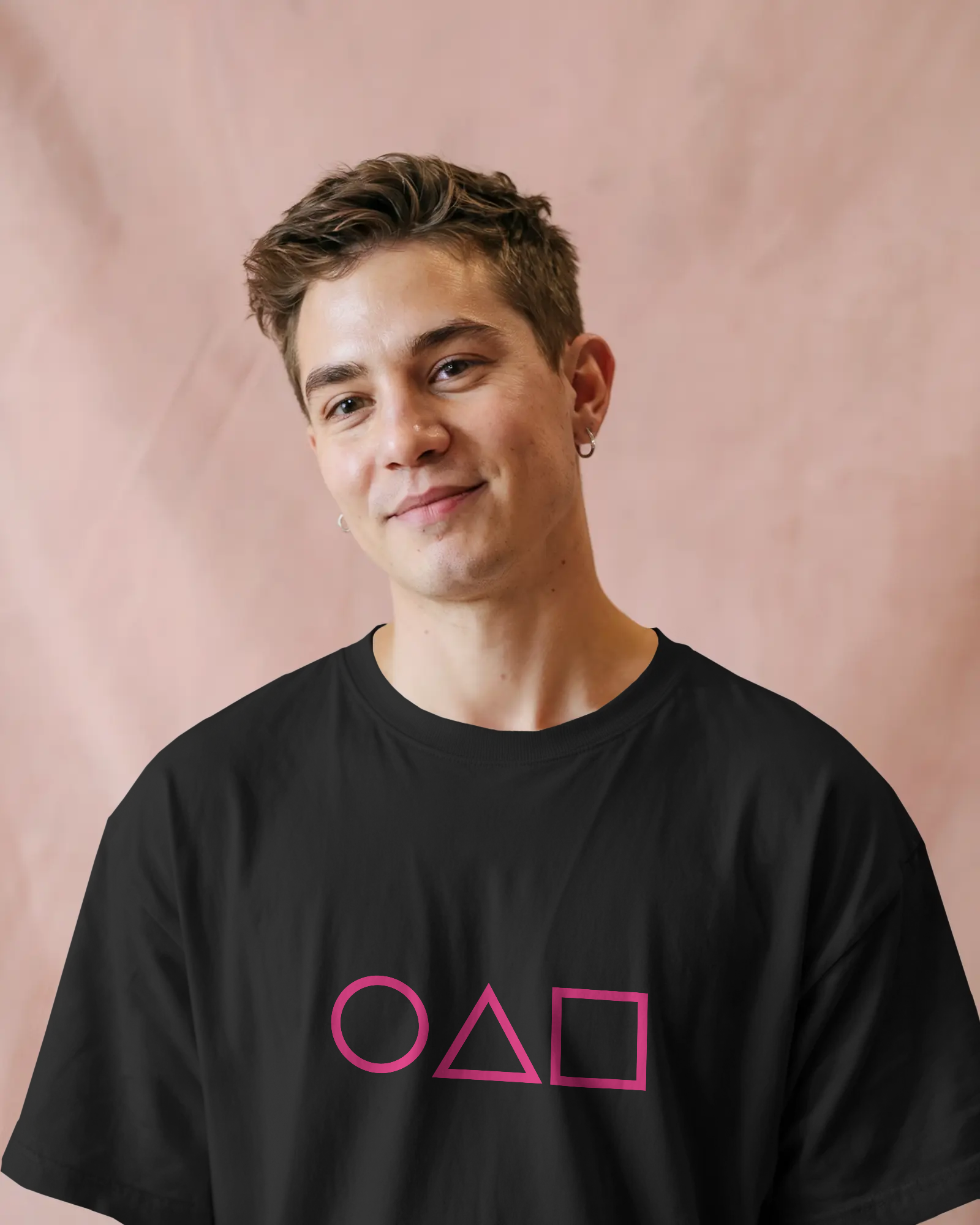 Squid Game Circle Triangle Square Premium Unisex Oversized T-Shirt