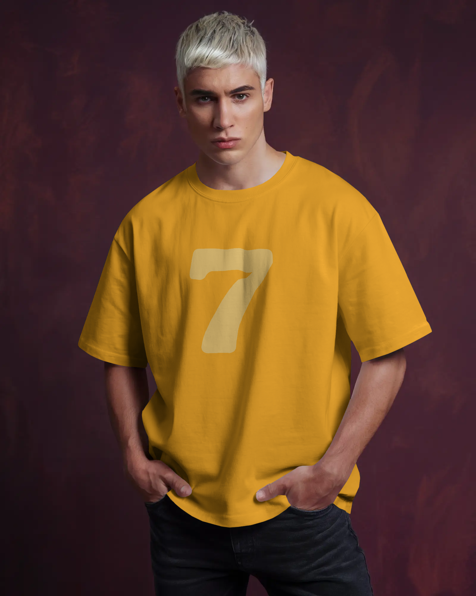 Dunkraff7 Unisex Premium Oversized T-Shirt Golden Yellow