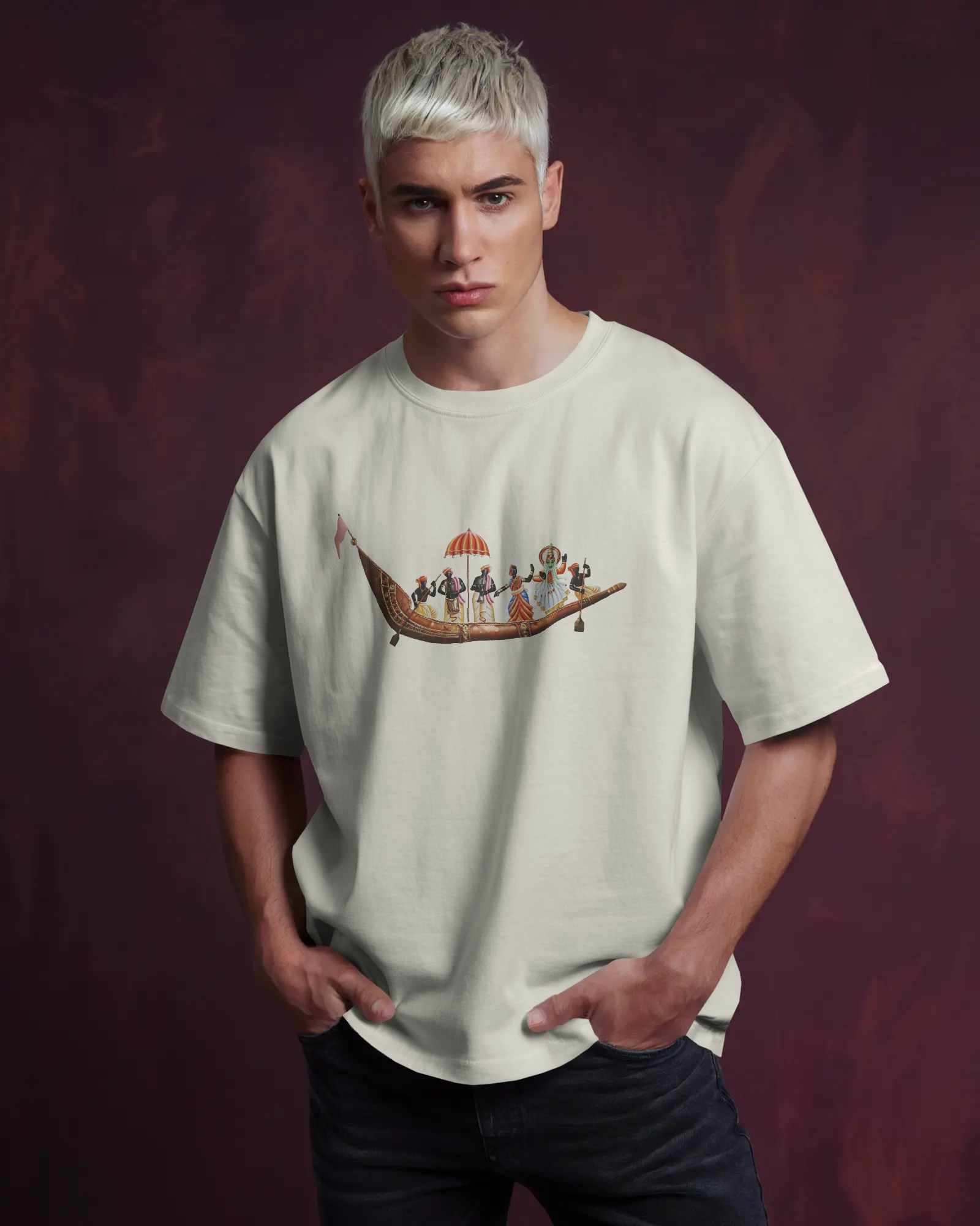 Vallam Kali Premium Unisex Oversized T-Shirt Off-White