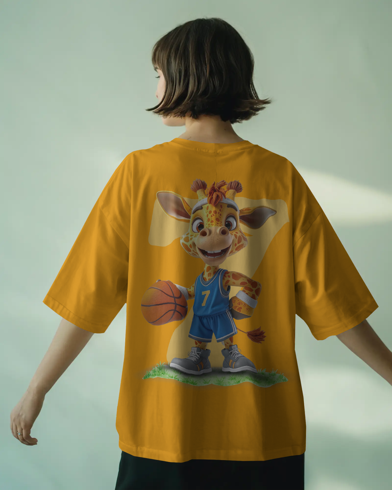 Dunkraff7 Unisex Premium Oversized T-Shirt Golden Yellow