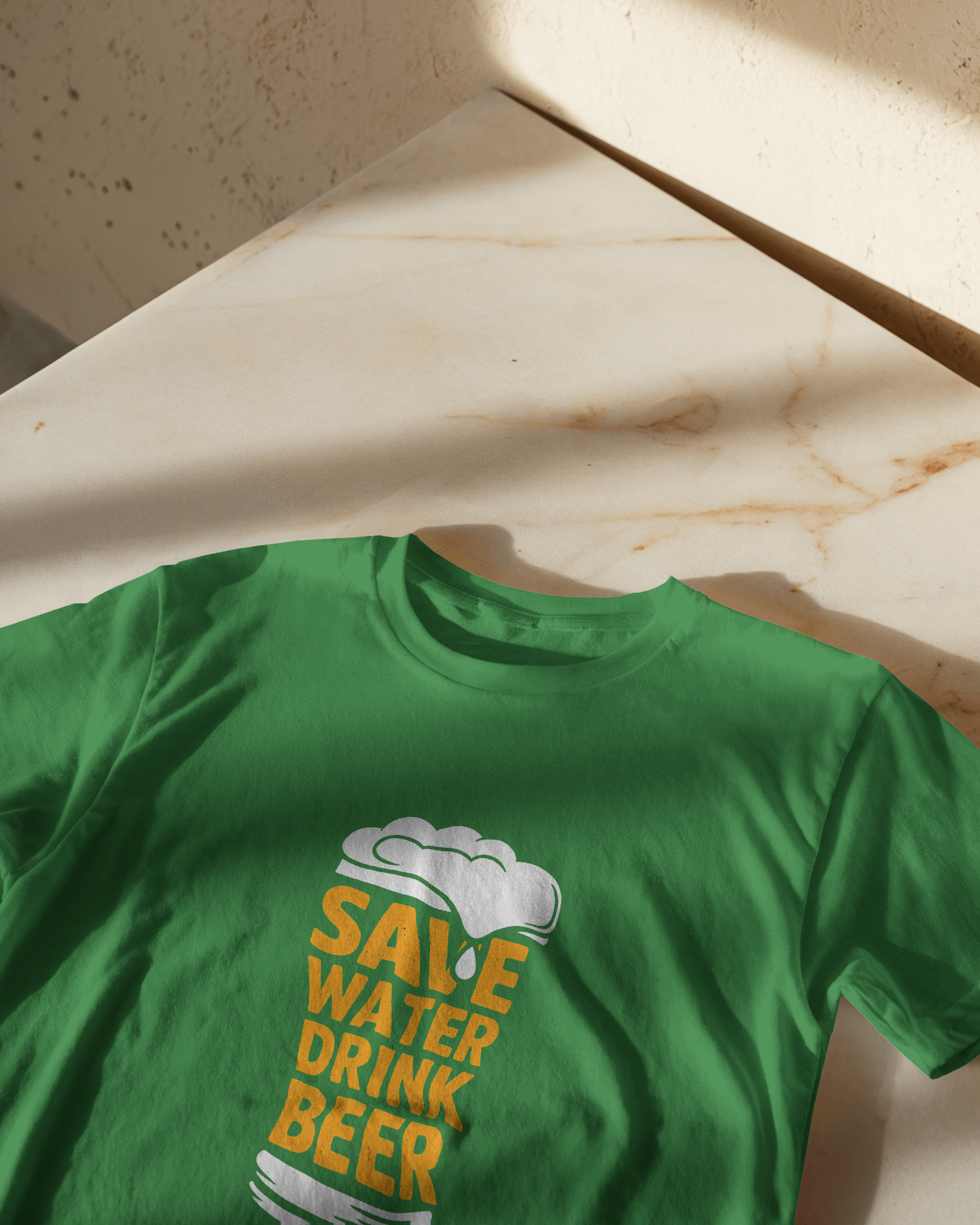 Save Water Drink Beer Unisex Classic Fit T-Shirt Green