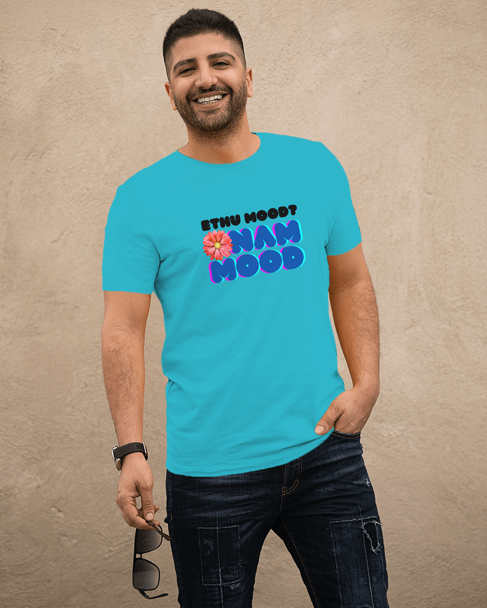 Onam Mood Unisex Classic Fit T-Shirt Sky Blue