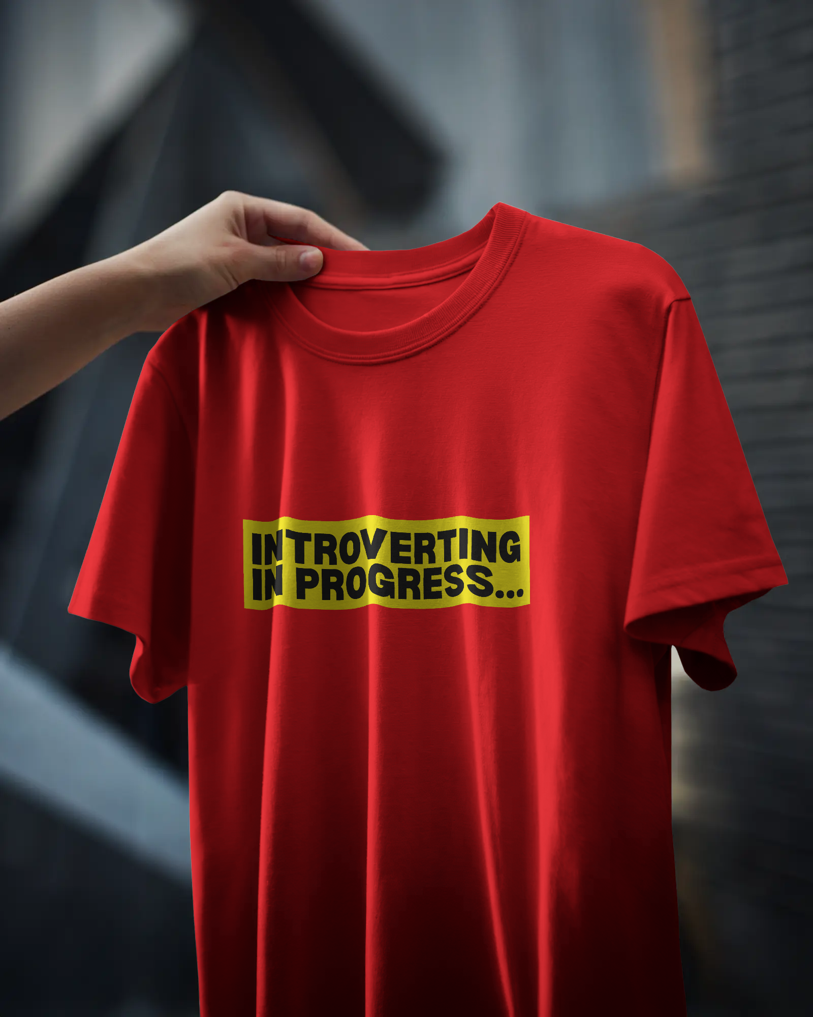 Introverting In Progress Unisex Classic Fit T-Shirt Red