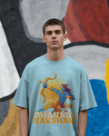 Dharma Rakshak Premium Oversized T-Shirt Sky Blue