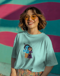 Radha Krishna Premium Unisex Oversized T-Shirt Mint